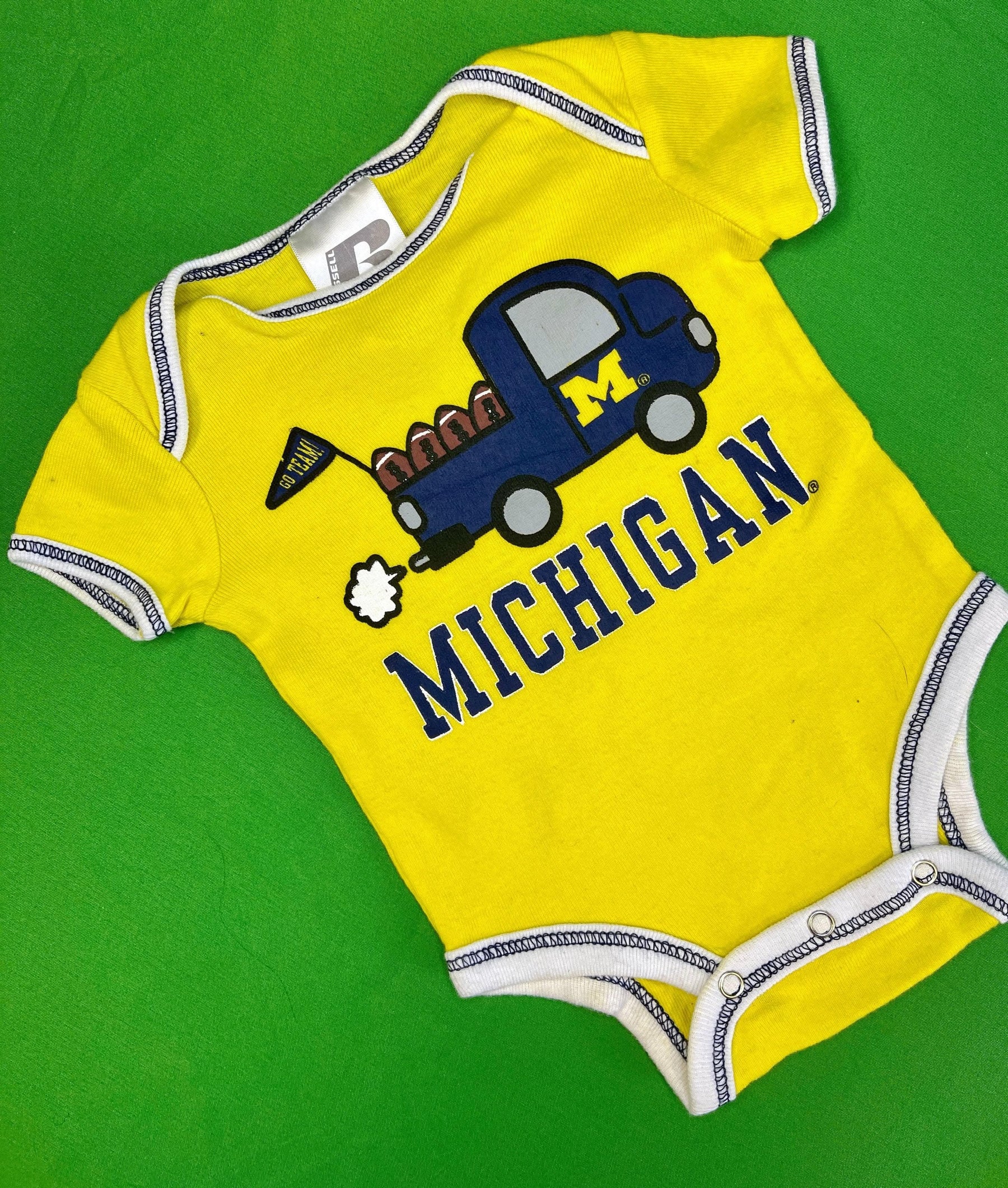 NCAA Michigan Wolverines Yellow Infant/Baby Bodysuit 0-3 months