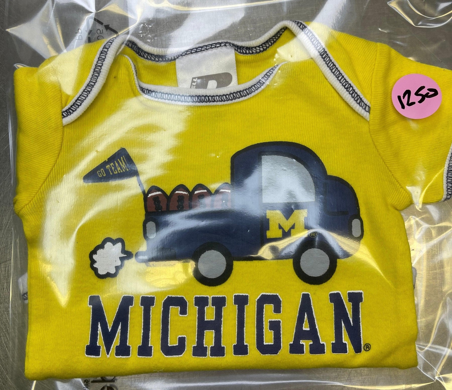 NCAA Michigan Wolverines Yellow Infant/Baby Bodysuit 0-3 months