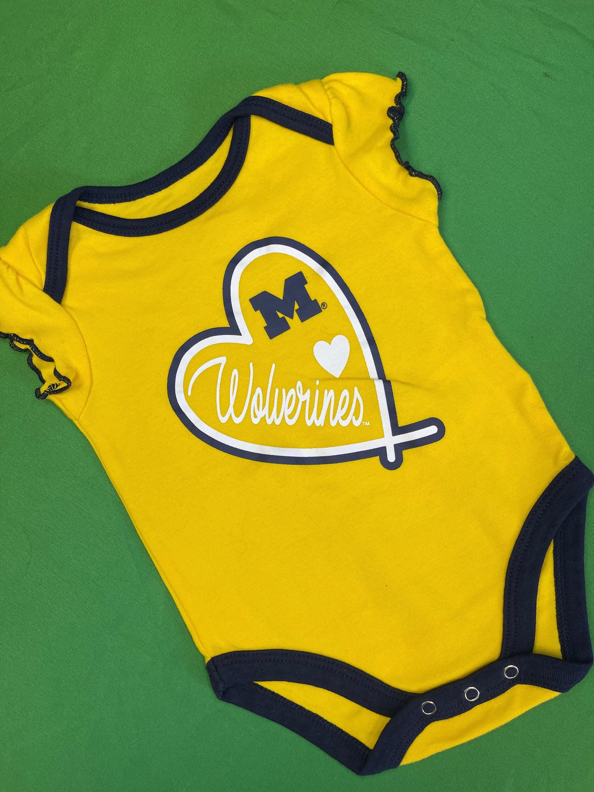 NCAA Michigan Wolverines Yellow Bodysuit 0-3 months