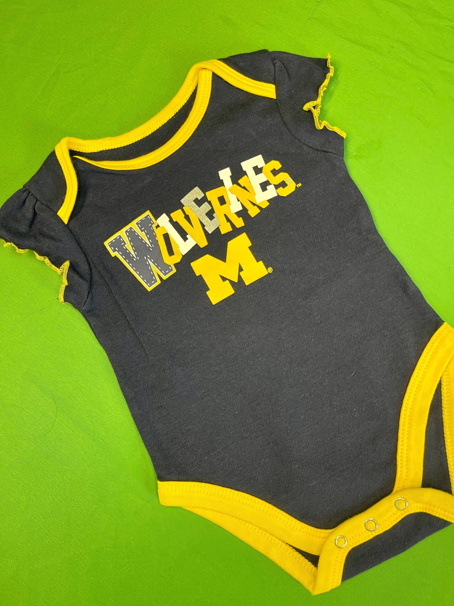 NCAA Michigan Wolverines Dark Blue Bodysuit 0-3 months
