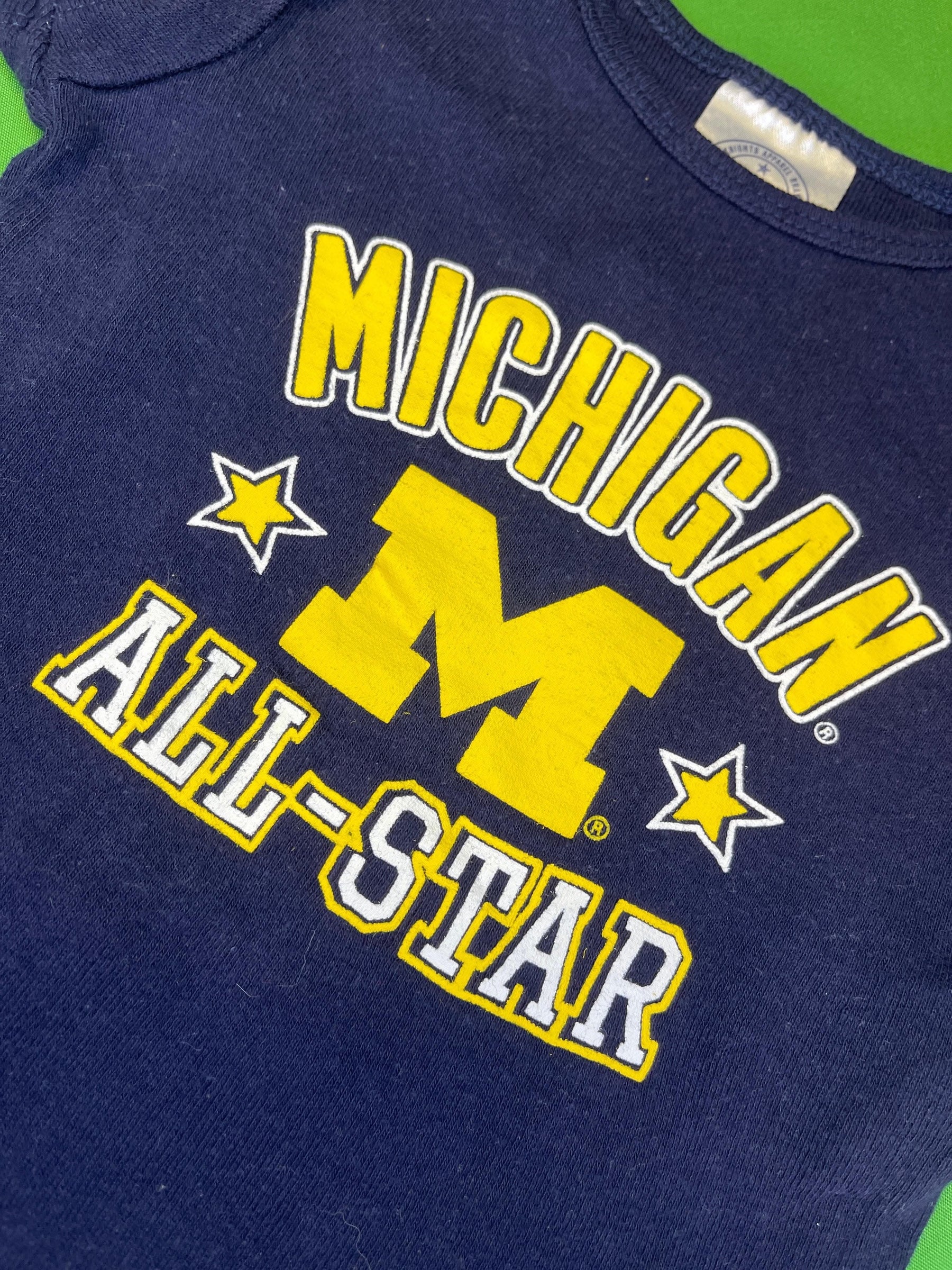 NCAA Michigan Wolverines Dark Blue Bodysuit 0-3 months