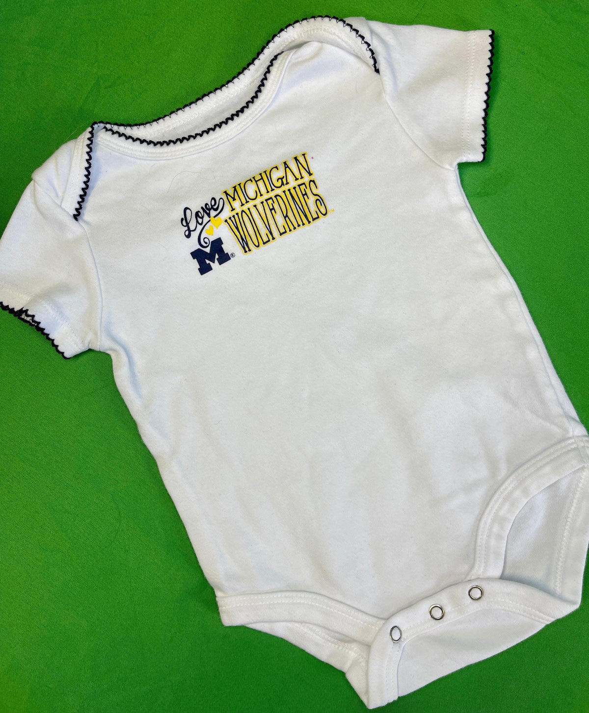 NCAA Michigan Wolverines White Bodysuit 6 months