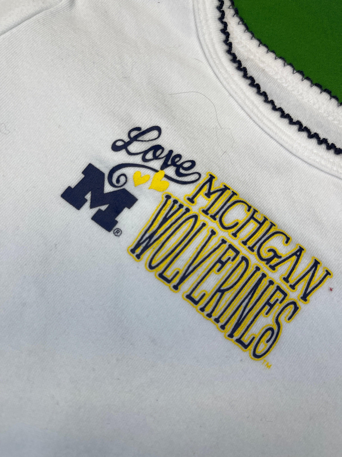 NCAA Michigan Wolverines White Infant Baby Bodysuit 6 months