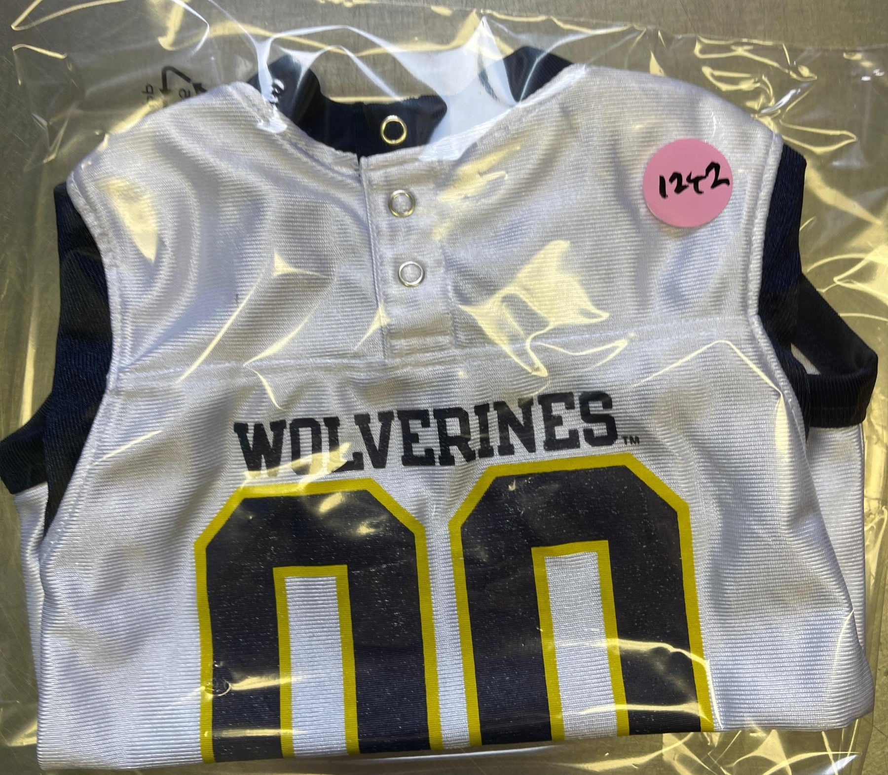 NCAA Michigan Wolverines White Jersey-Style Infant/Baby Bodysuit 6-9 Months