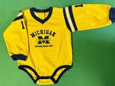 NCAA Michigan Wolverines L/S Yellow Jersey-Style Toddler Bodysuit 18 months