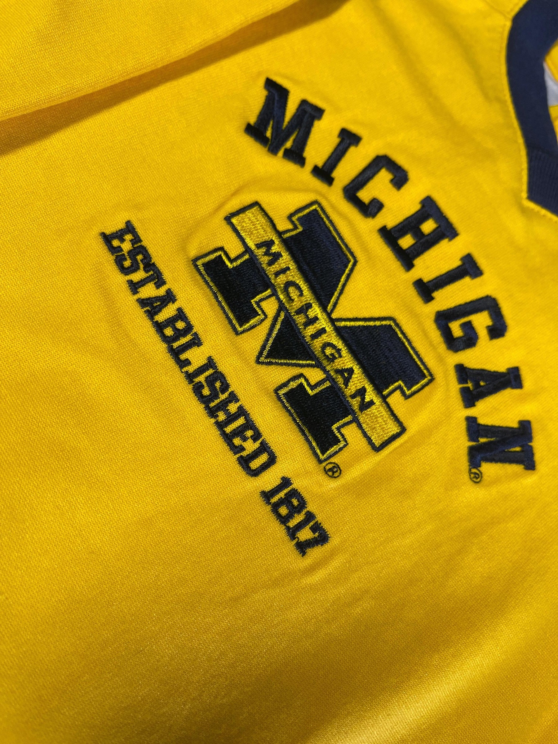 NCAA Michigan Wolverines L/S Yellow Jersey-Style Toddler Bodysuit 18 months