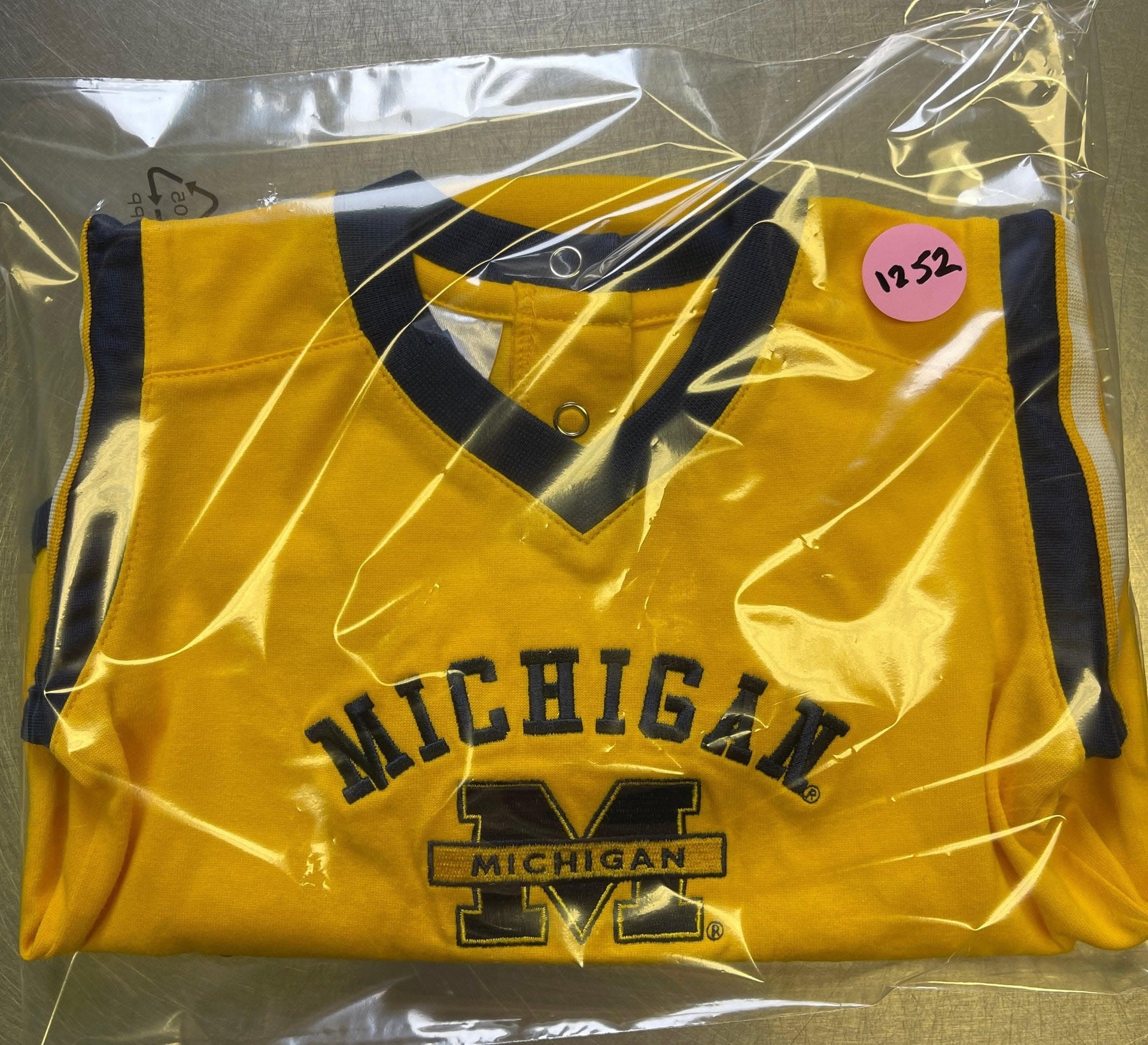 NCAA Michigan Wolverines L/S Yellow Jersey-Style Toddler Bodysuit 18 months