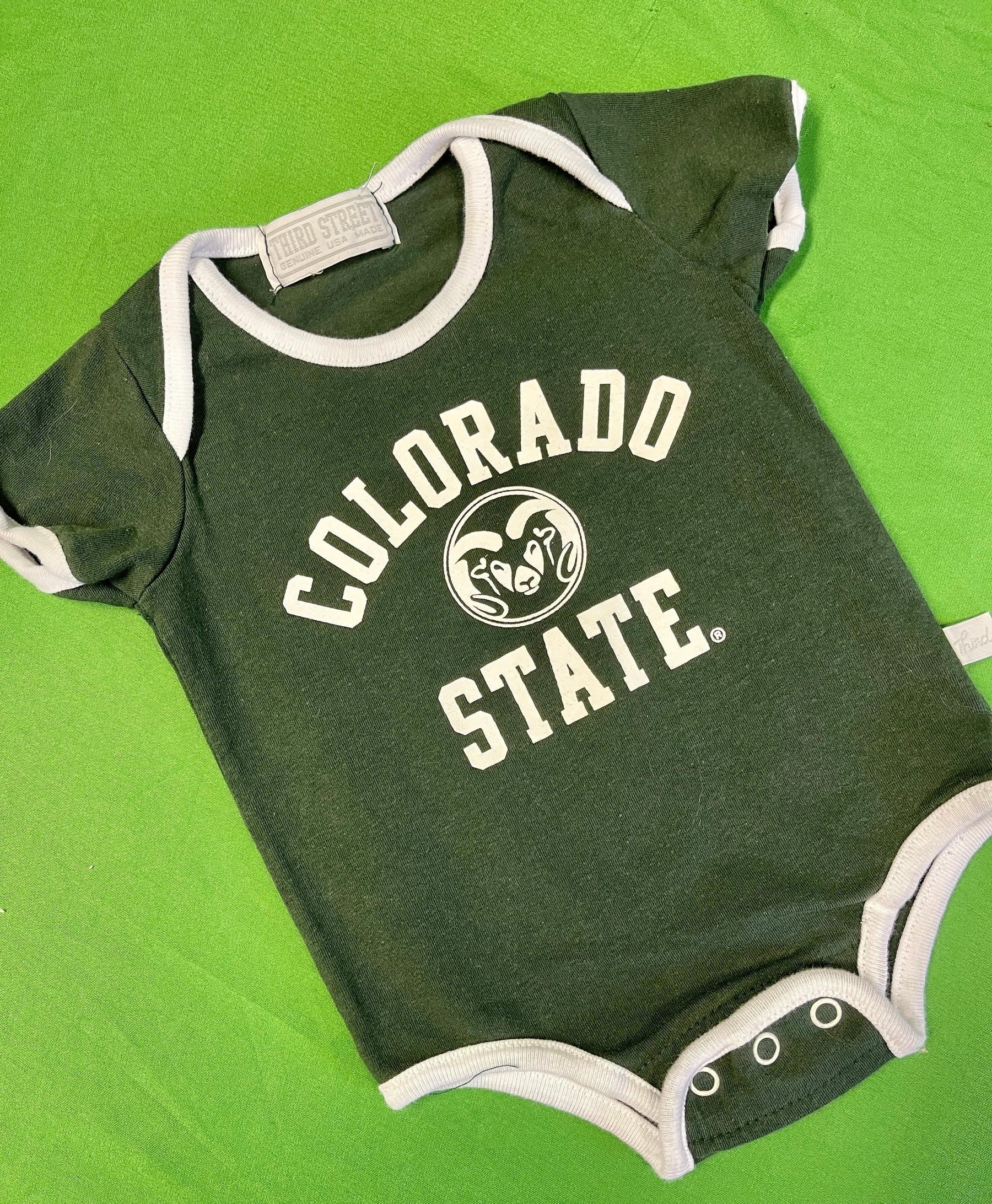 NCAA Colorado State Rams Dark Green Bodysuit 0-3 months