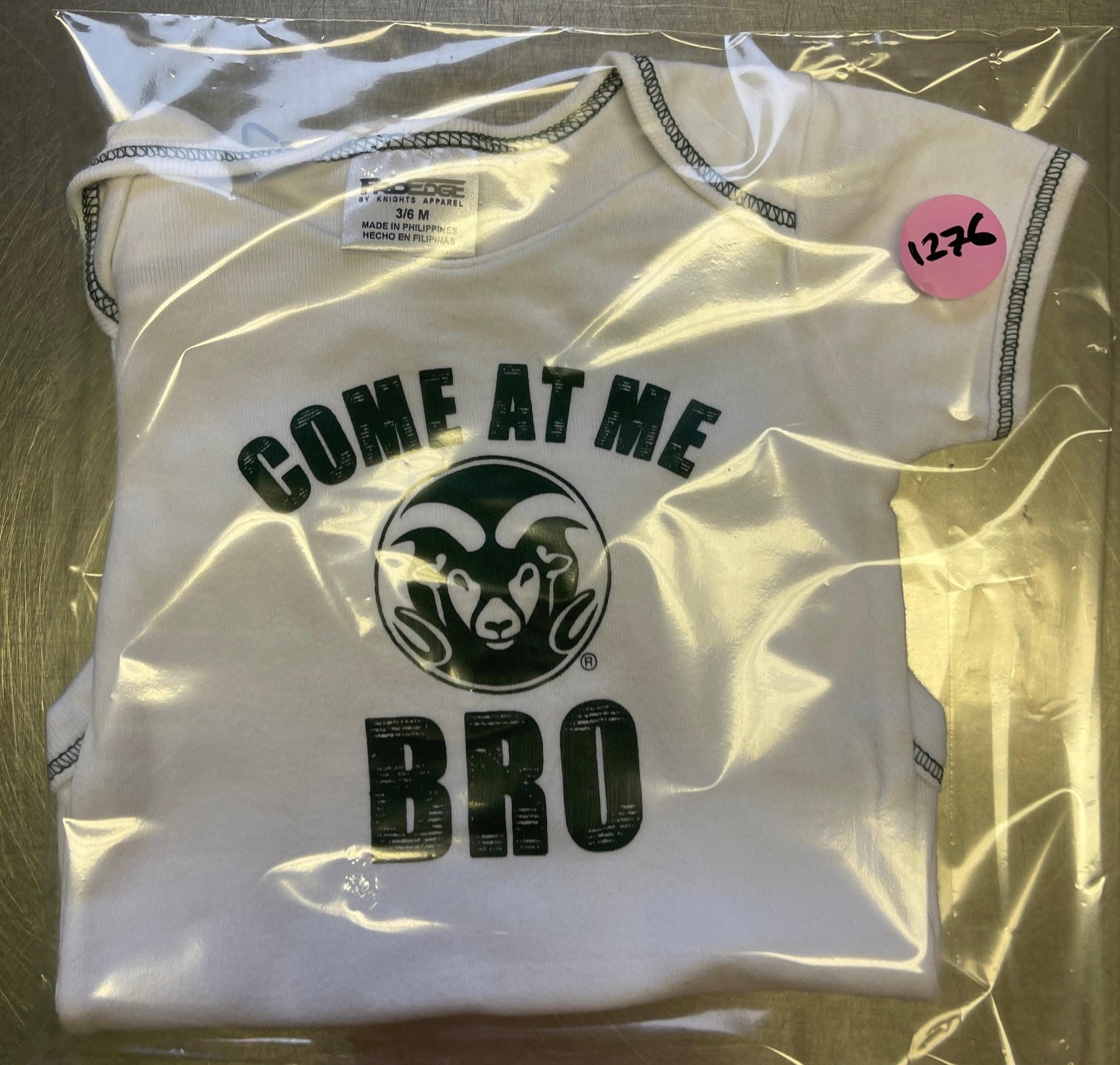 NCAA Colorado State Rams White Bodysuit 3-6 months