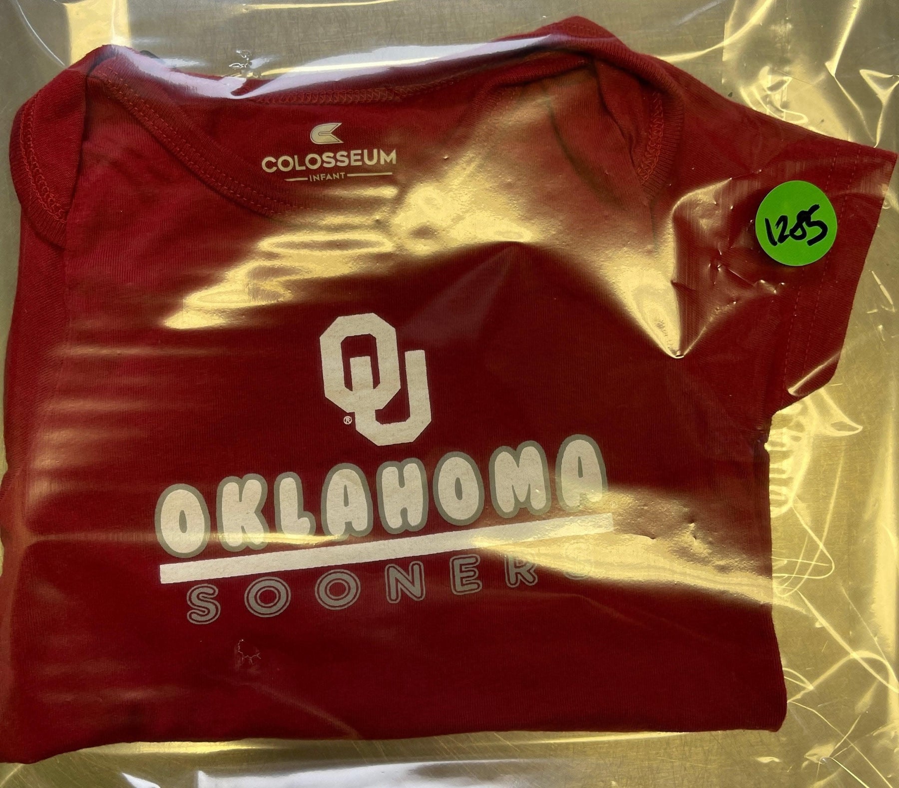 NCAA Oklahoma Sooners Red Bodysuit 6-12 months