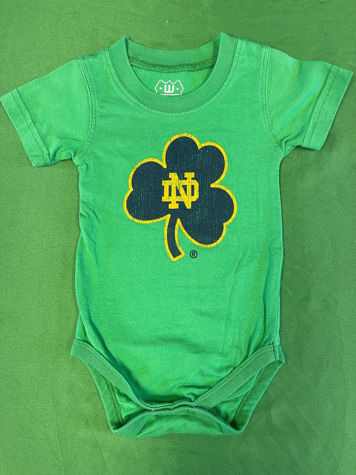 NCAA Notre Dame Fighting Irish Green Bodysuit 6 months