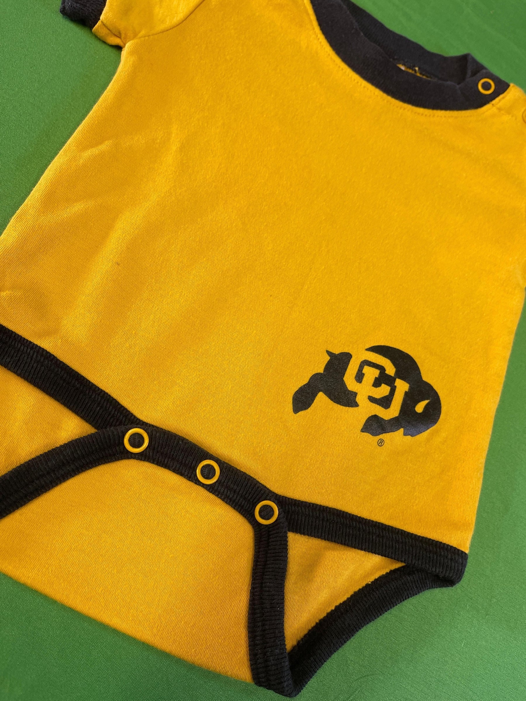 NCAA Colorado Buffaloes Mustard Bodysuit 3-6 months