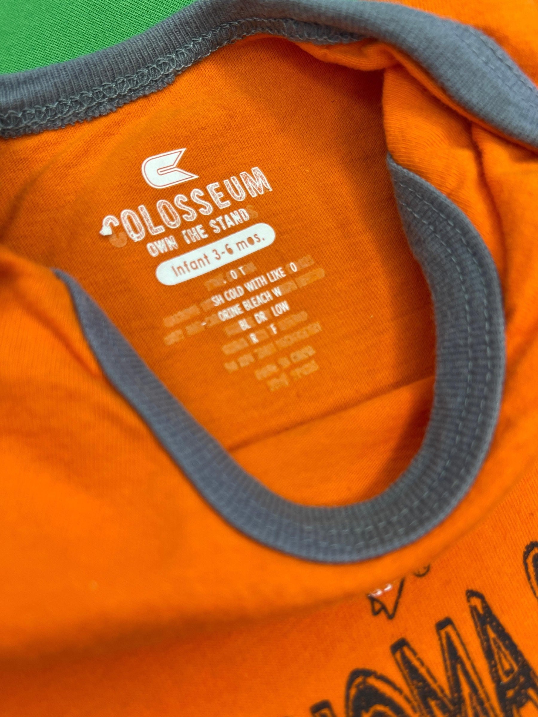 NCAA Oklahoma State Cowboys Orange Long-Sleeve Bodysuit 3-6 months