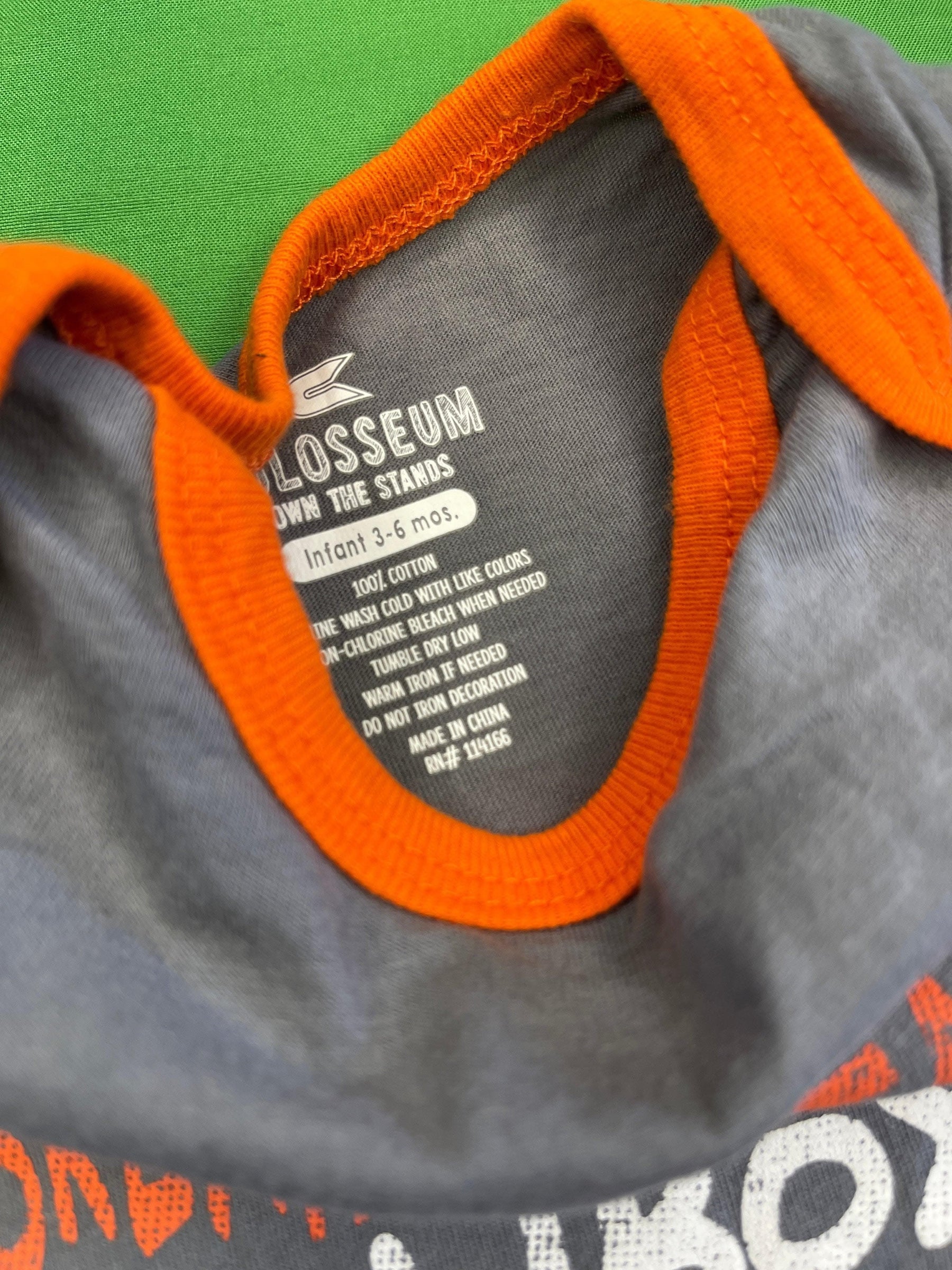 NCAA Oklahoma State Cowboys Grey Long-Sleeve Bodysuit 3-6 months
