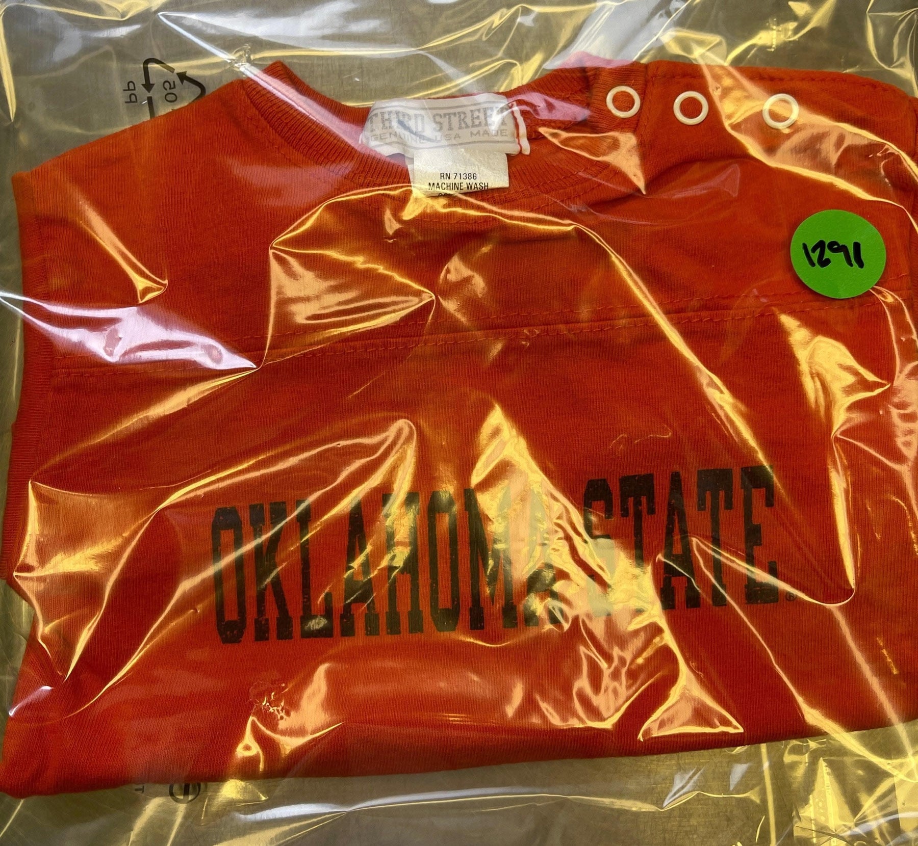 NCAA Oklahoma State Cowboys Orange Bodysuit 3 months