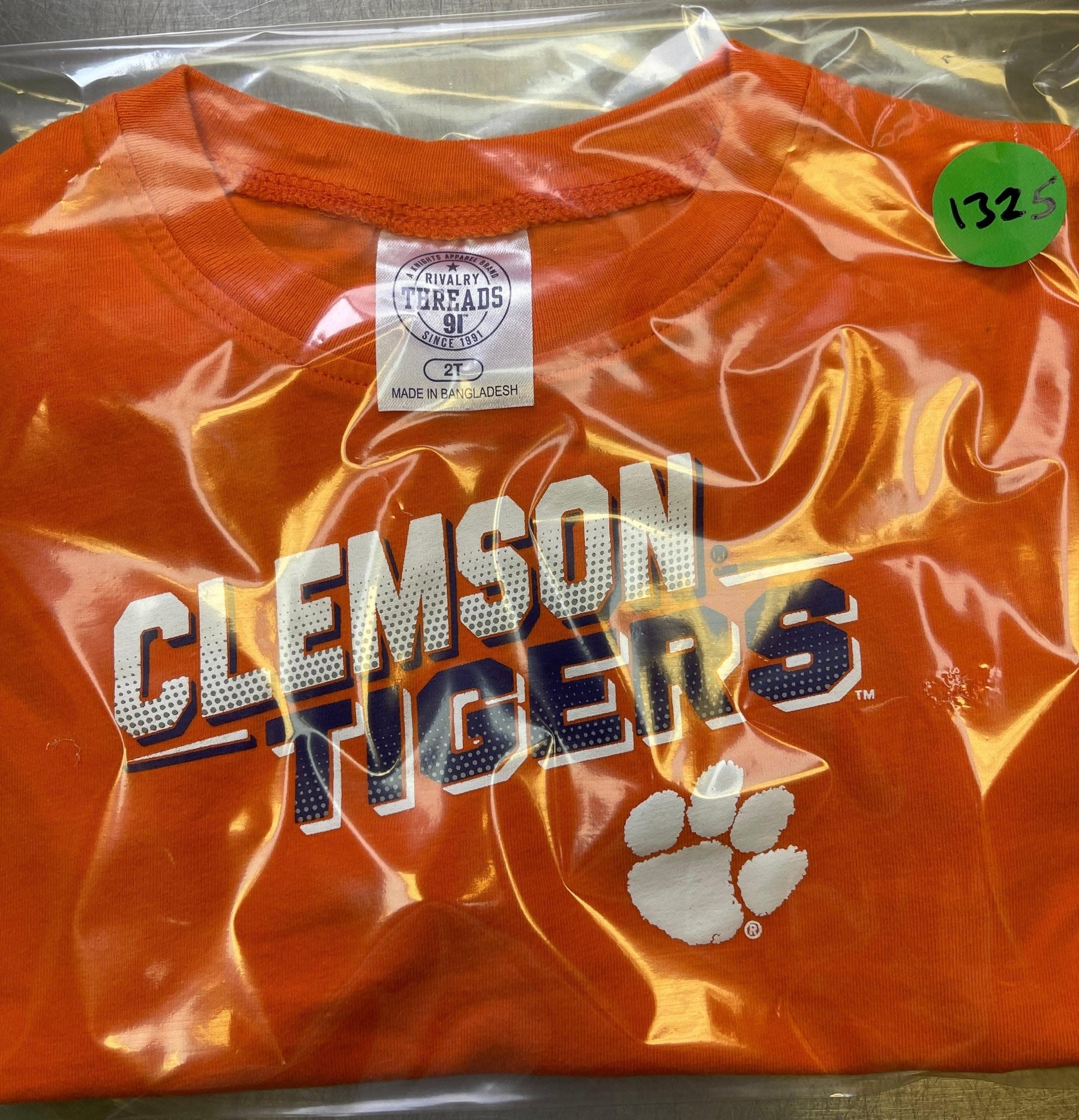 NCAA Clemson Tigers Orange T-shirt Toddler 2T