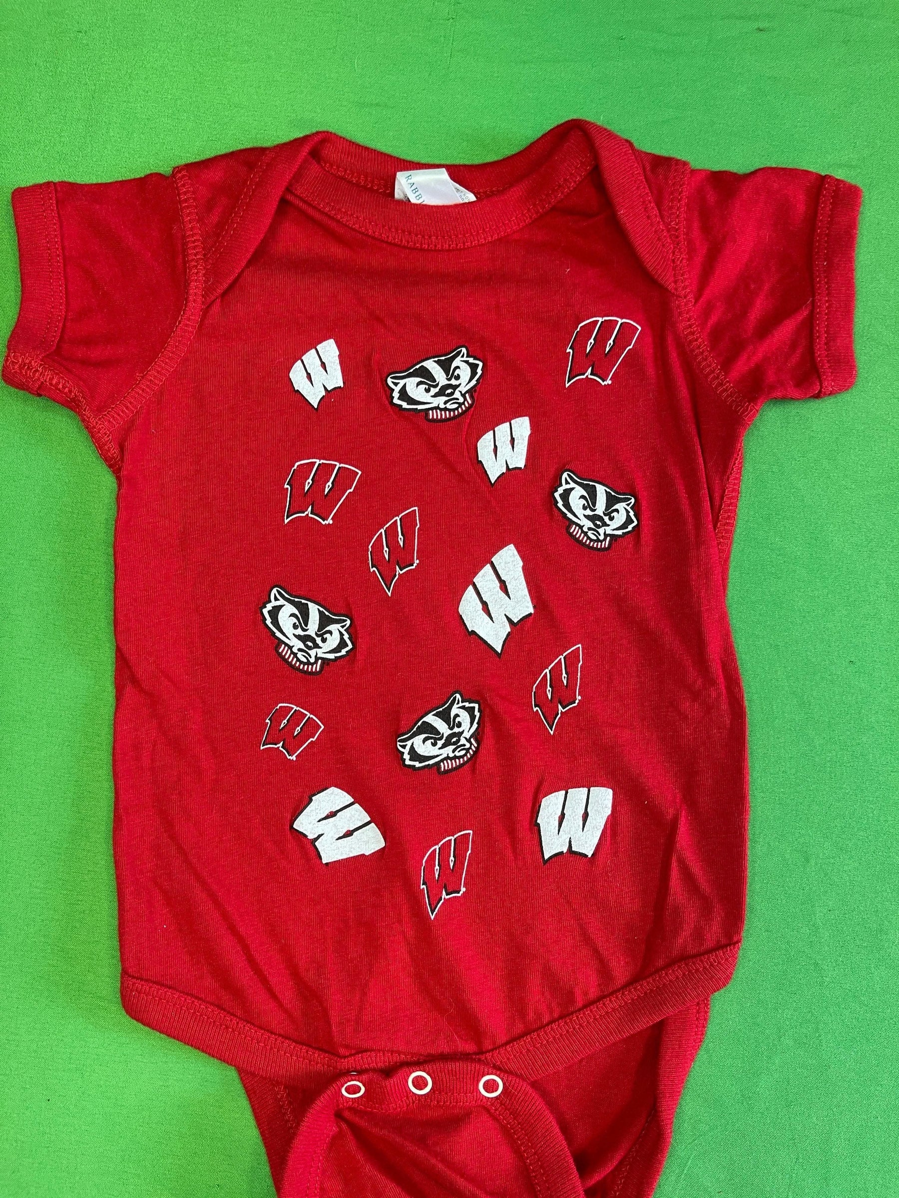 NCAA Wisconsin Badgers Red Bodysuit 6 months