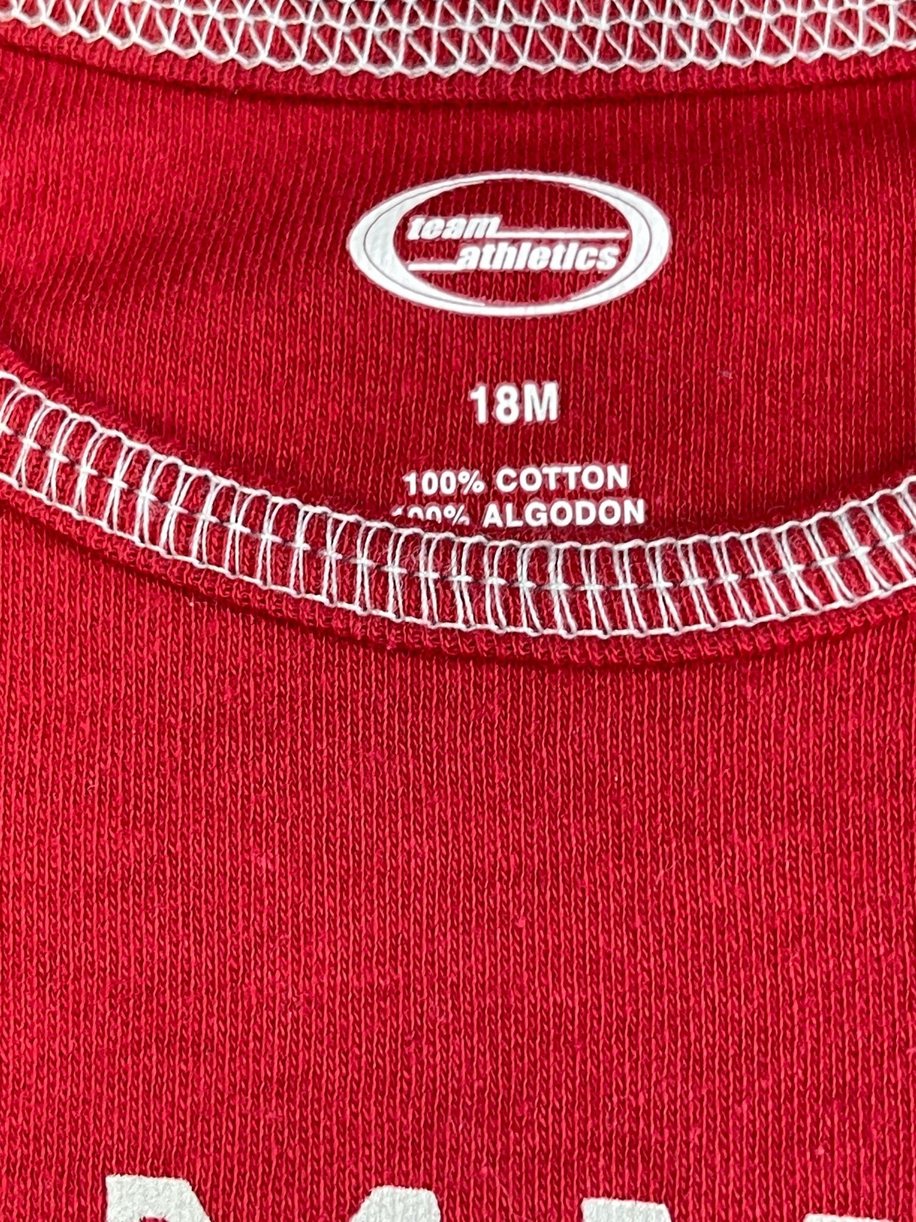NCAA Wisconsin Badgers Red Bodysuit 18 months NWT