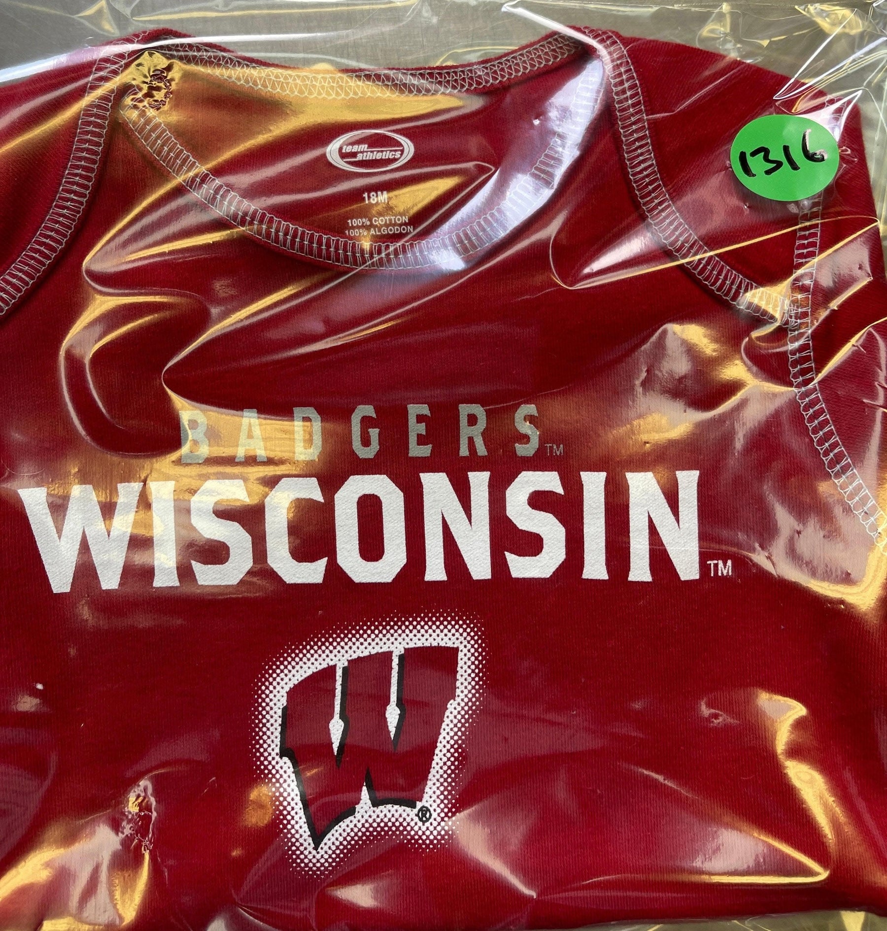 NCAA Wisconsin Badgers Red Bodysuit 18 months NWT