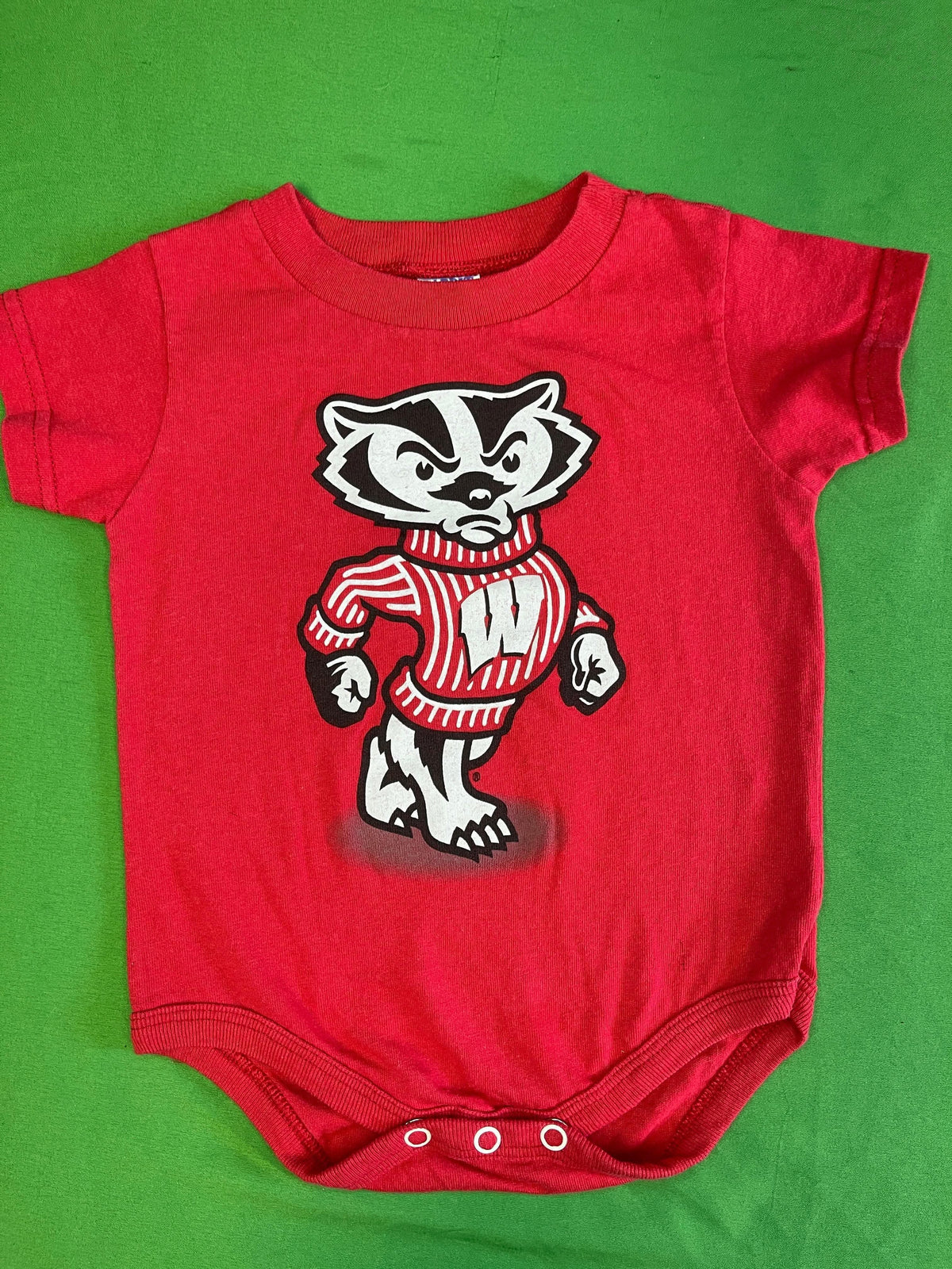 NCAA Wisconsin Badgers Red Bodysuit 12 months