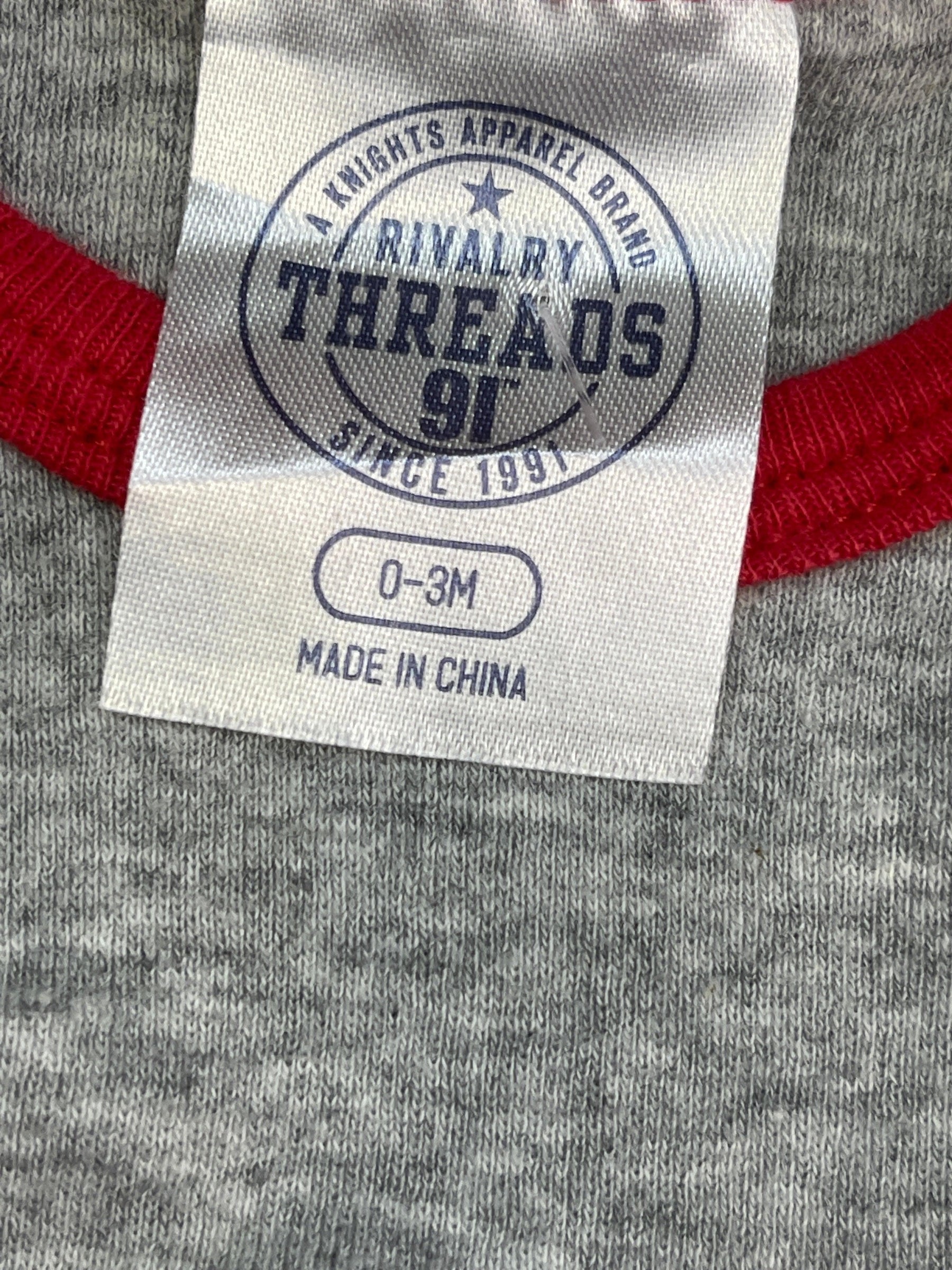 NCAA Nebraska Cornhuskers Grey Bodysuit 0-3 months