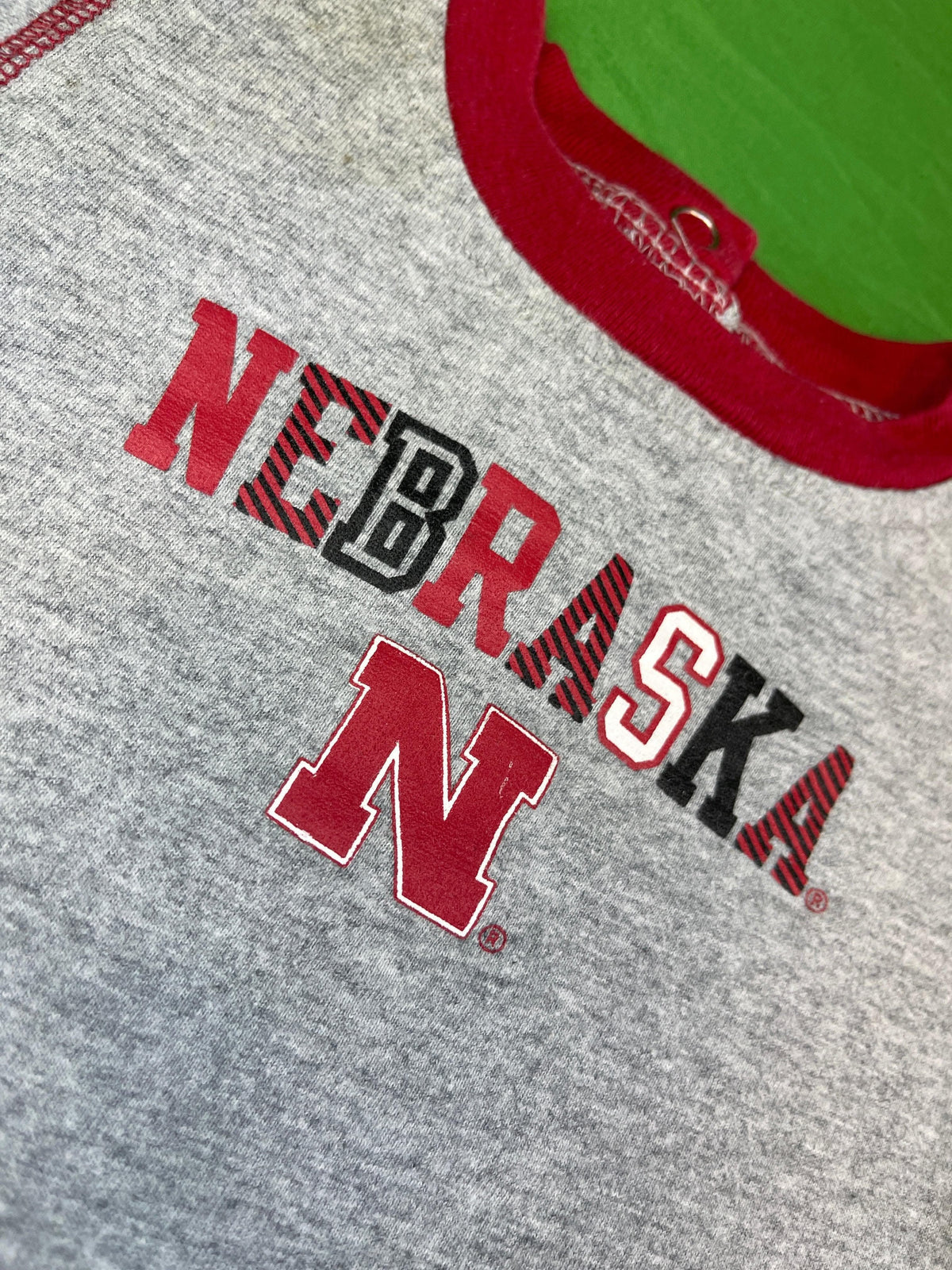 NCAA Nebraska Cornhuskers Adidas Grey Bodysuit 3-6 months