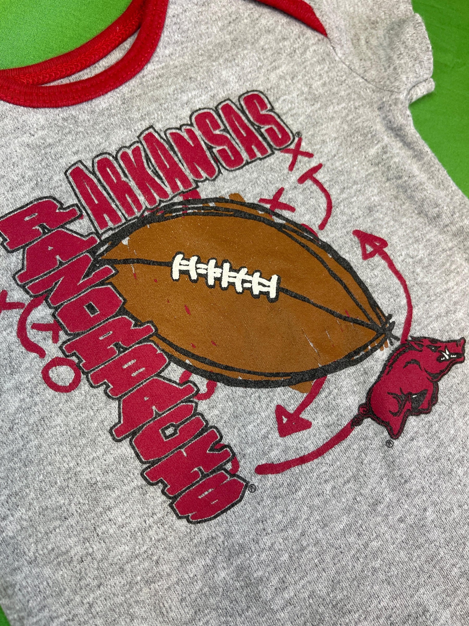 NCAA Arkansas Razorbacks Grey Bodysuit 3-6 months