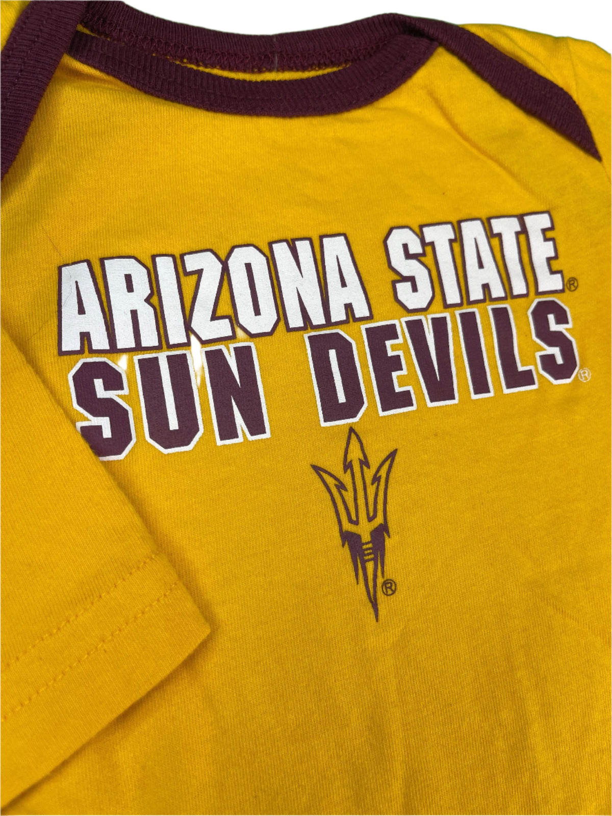 NCAA Arizona State Sun Devils Yellow Long-Sleeve Bodysuit 0-3 months