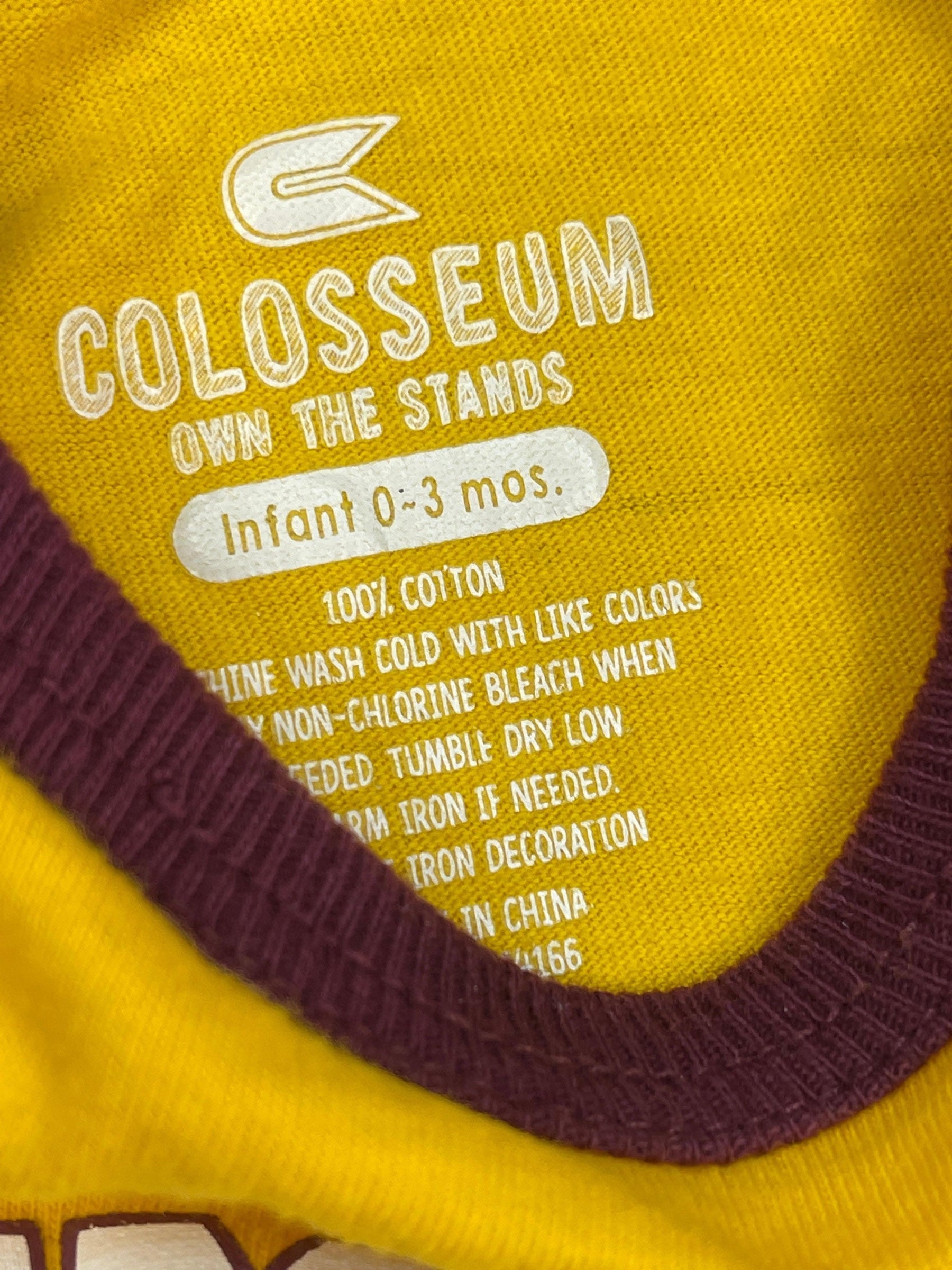 NCAA Arizona State Sun Devils Yellow Long-Sleeve Bodysuit 0-3 months