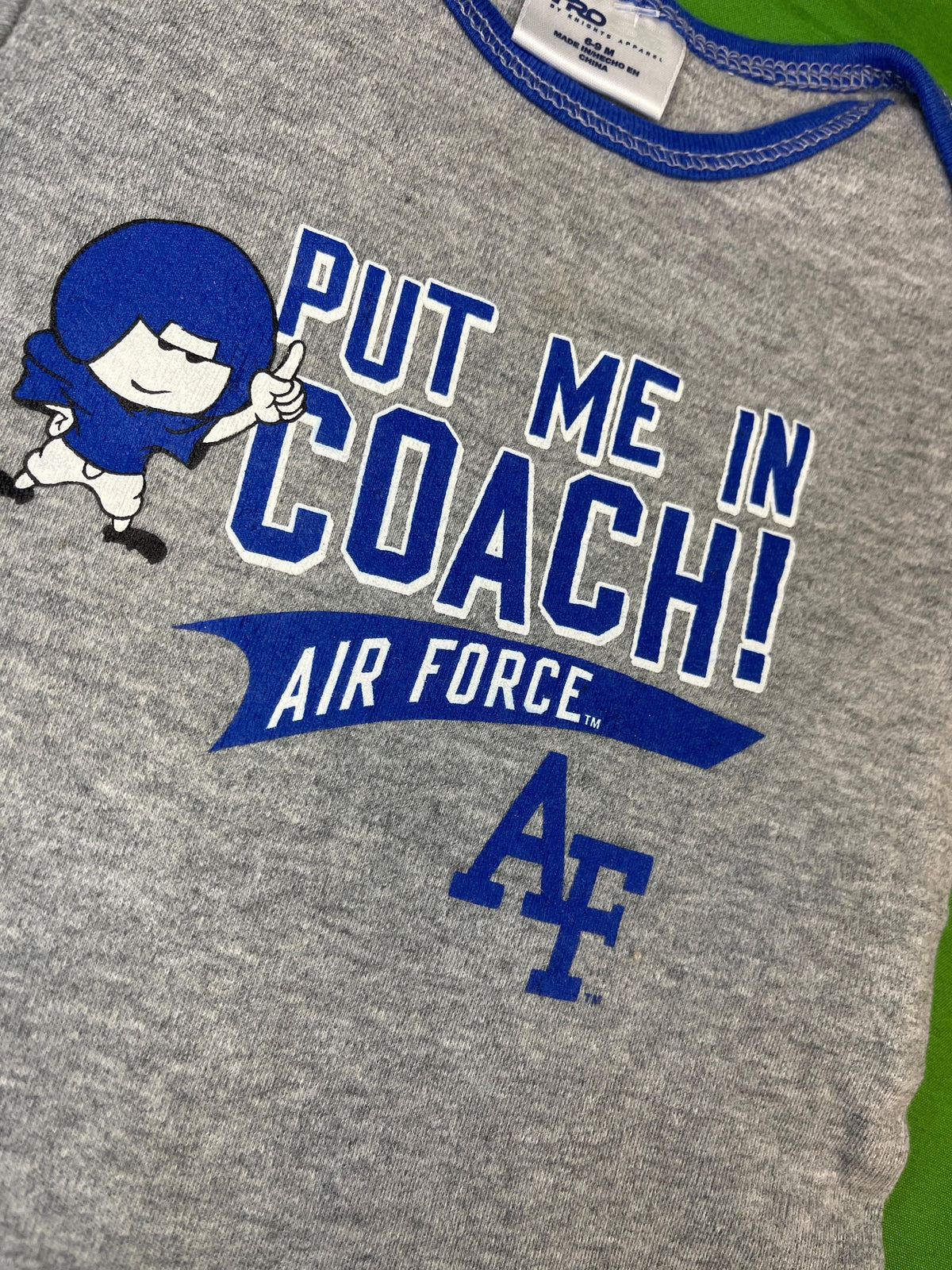 NCAA Air Force Falcons Grey Bodysuit 6-9 months