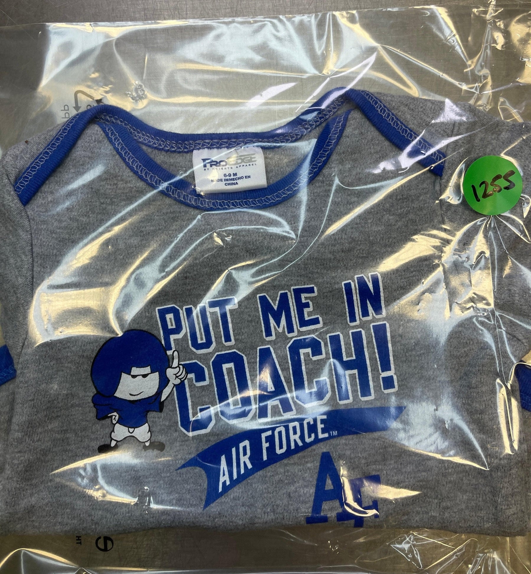 NCAA Air Force Falcons Grey Bodysuit 6-9 months