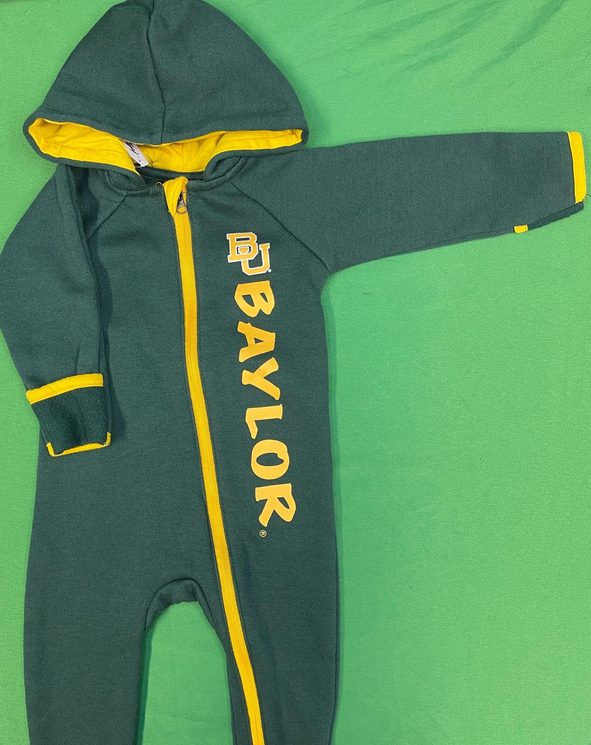 NCAA Baylor Bears Colosseum Infant Baby Zip-Up Playsuit Newborn 0-3 months