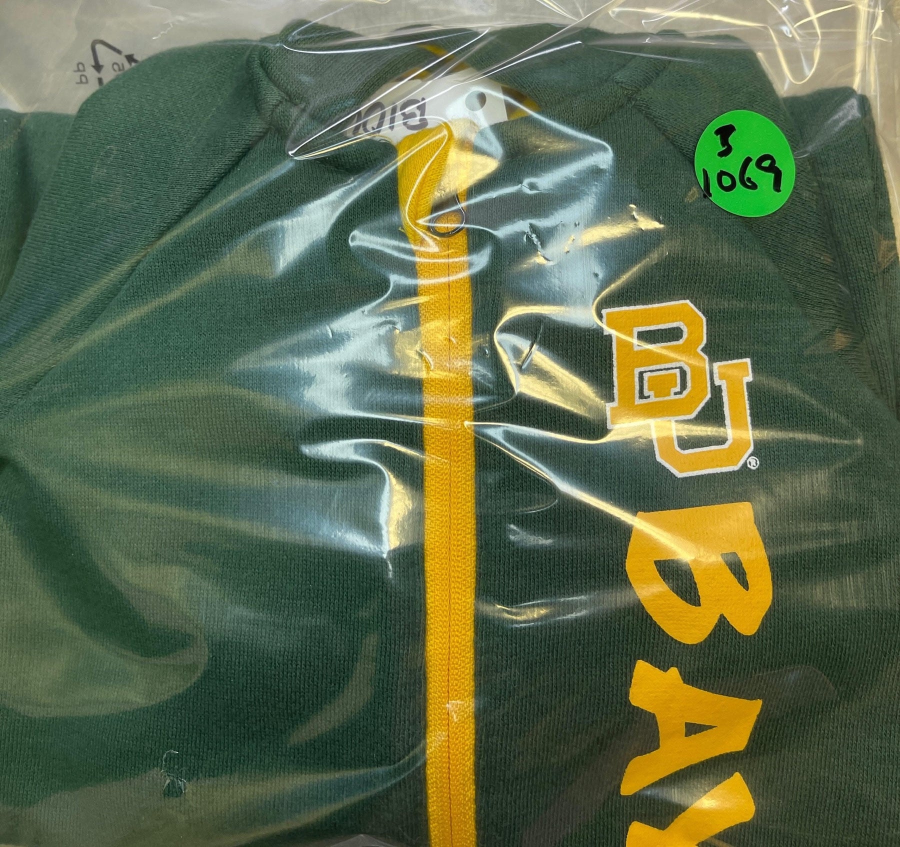 NCAA Baylor Bears Colosseum Infant Baby Zip-Up Playsuit Newborn 0-3 months
