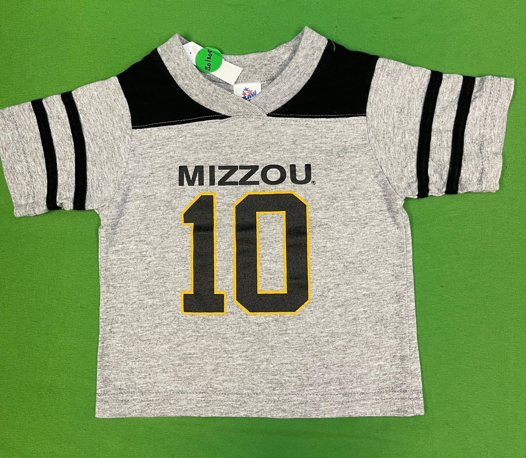 NCAA Missouri Tigers Grey Jersey-Style T-Shirt Toddler 2T