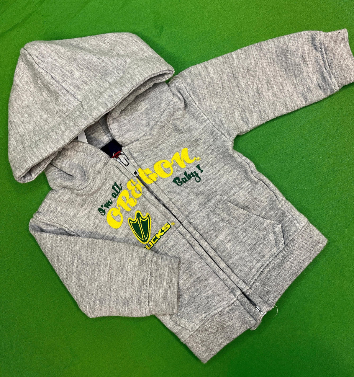 NCAA Oregon Ducks Full Zip Hoodie Baby Infant Newborn 0-3 months