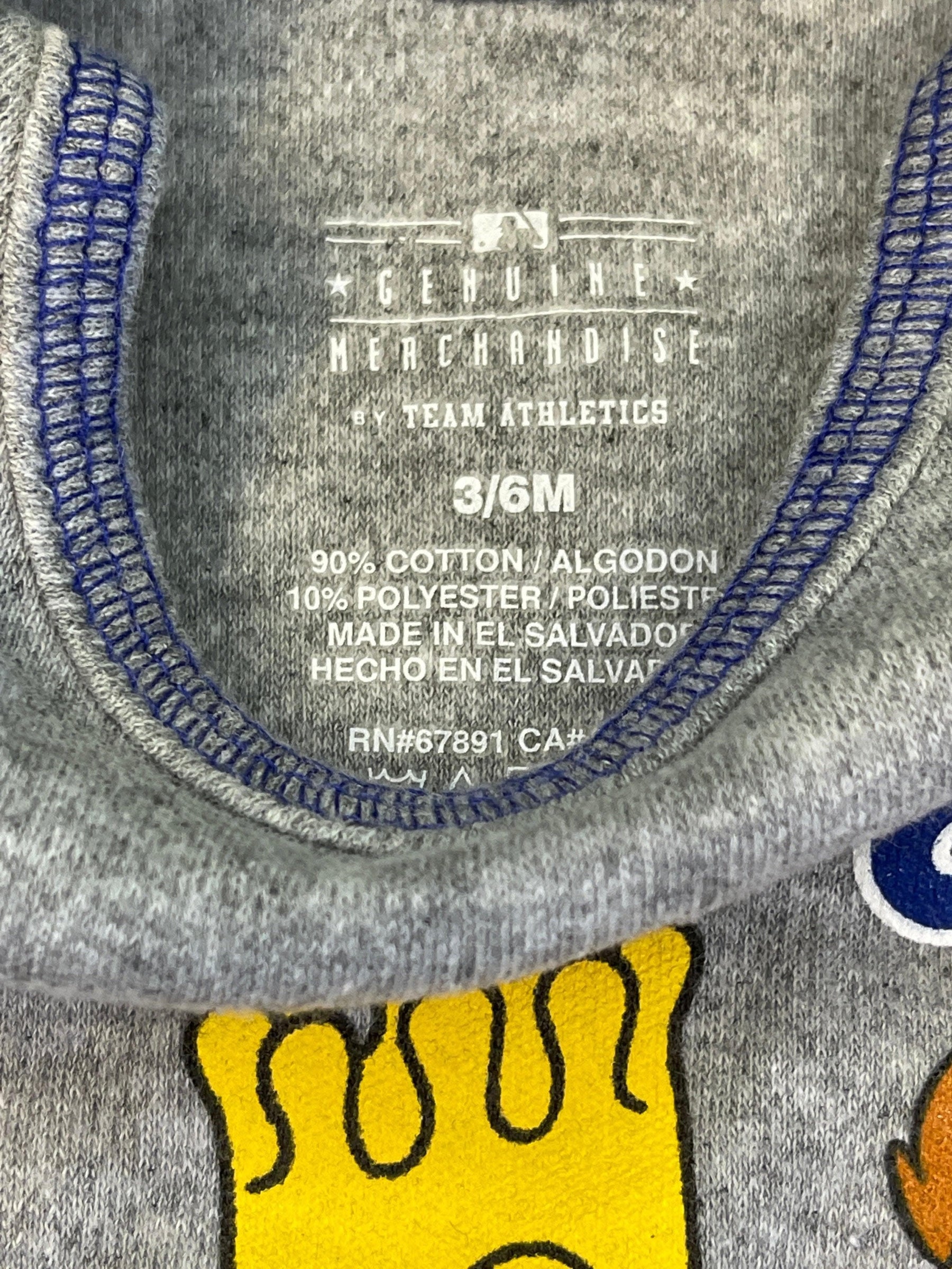 MLB Kansas City Royals Grey Bodysuit 3-6 months