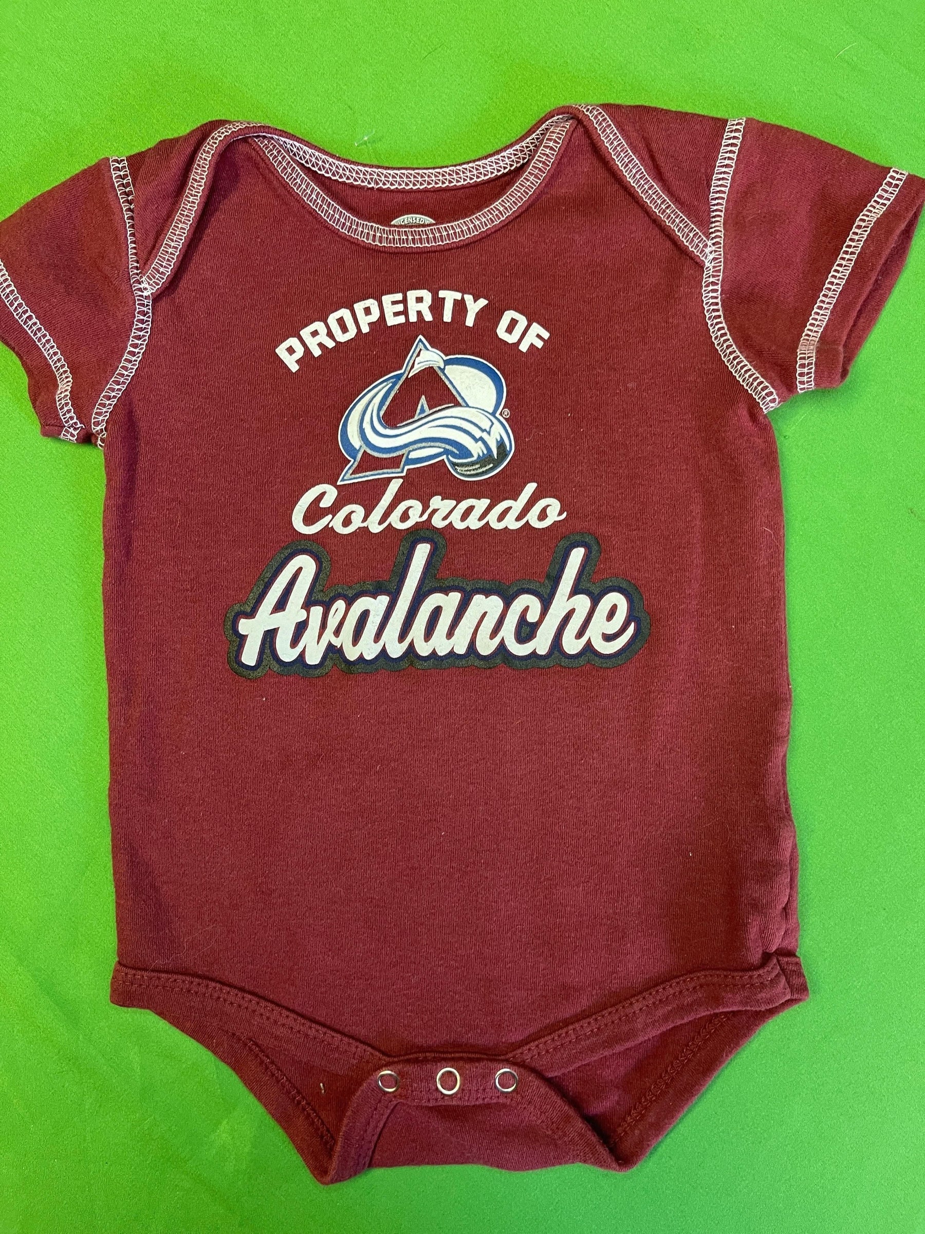 NHL Colorado Avalanche Maroon Bodysuit 18 months