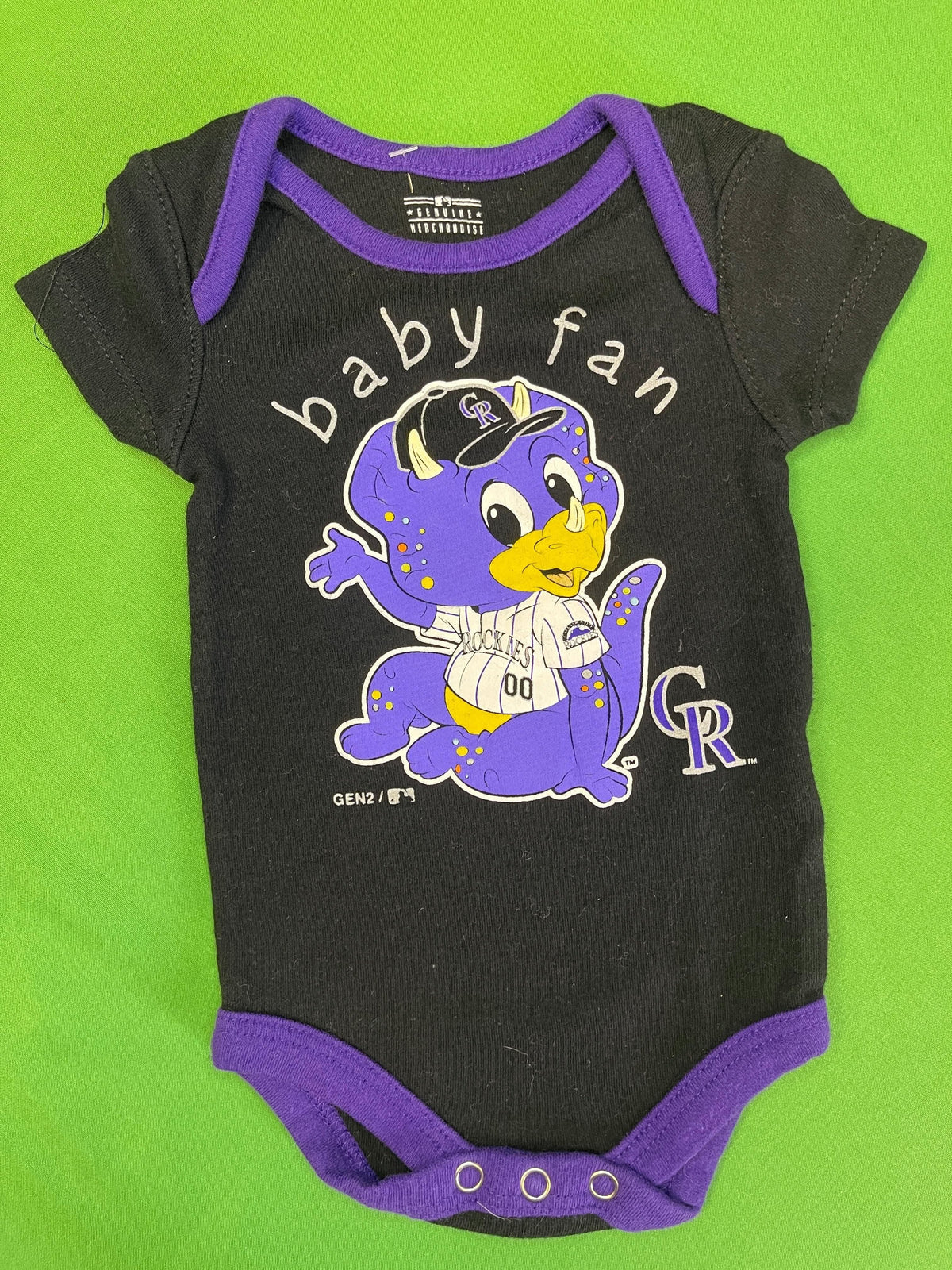 MLB Colorado Rockies Black Bodysuit 0-3 months
