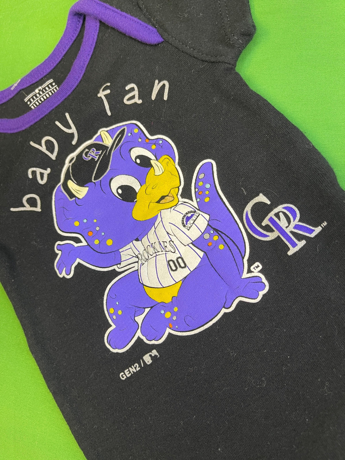 MLB Colorado Rockies Black Bodysuit 0-3 months