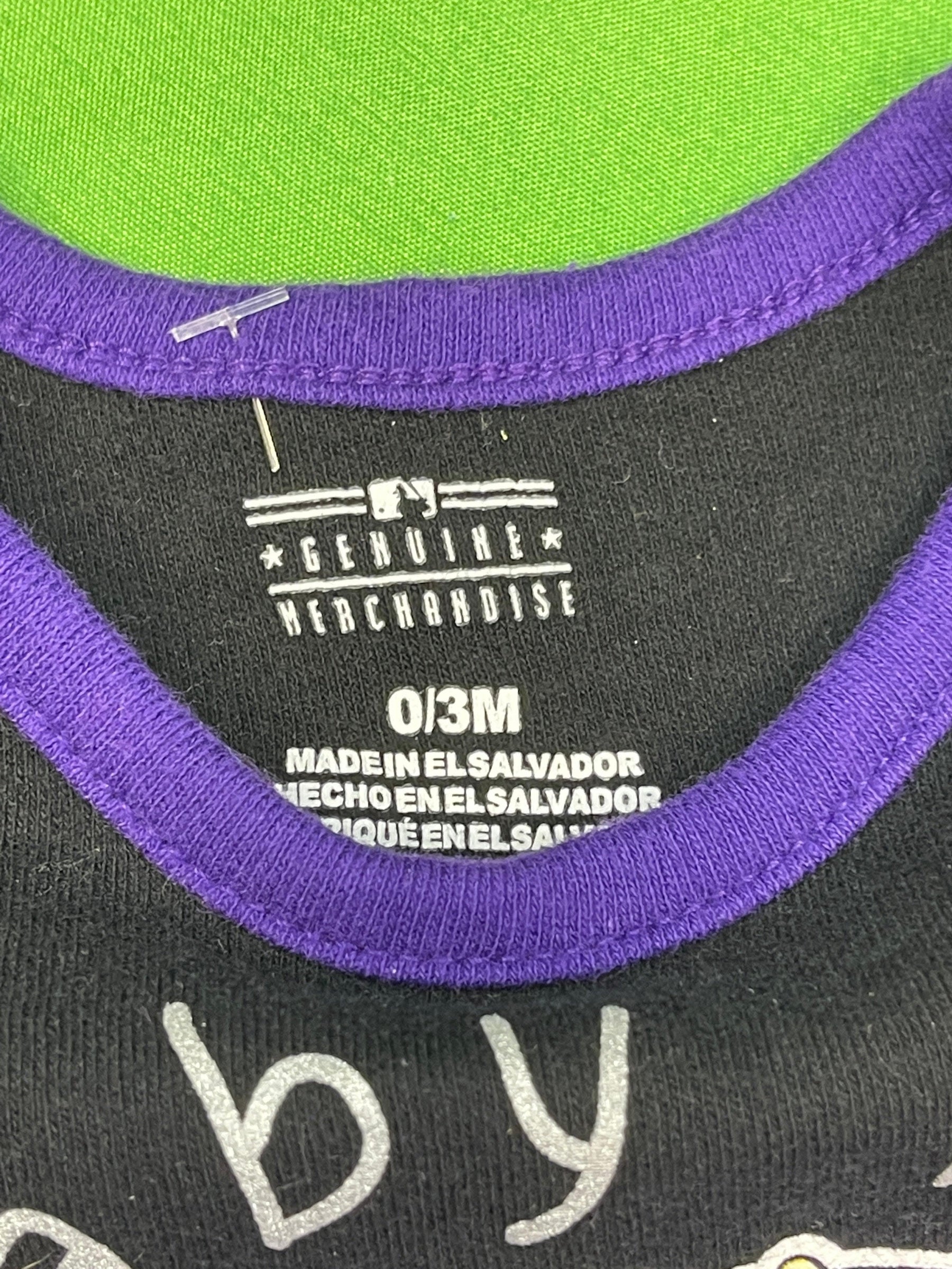MLB Colorado Rockies Black Bodysuit 0-3 months
