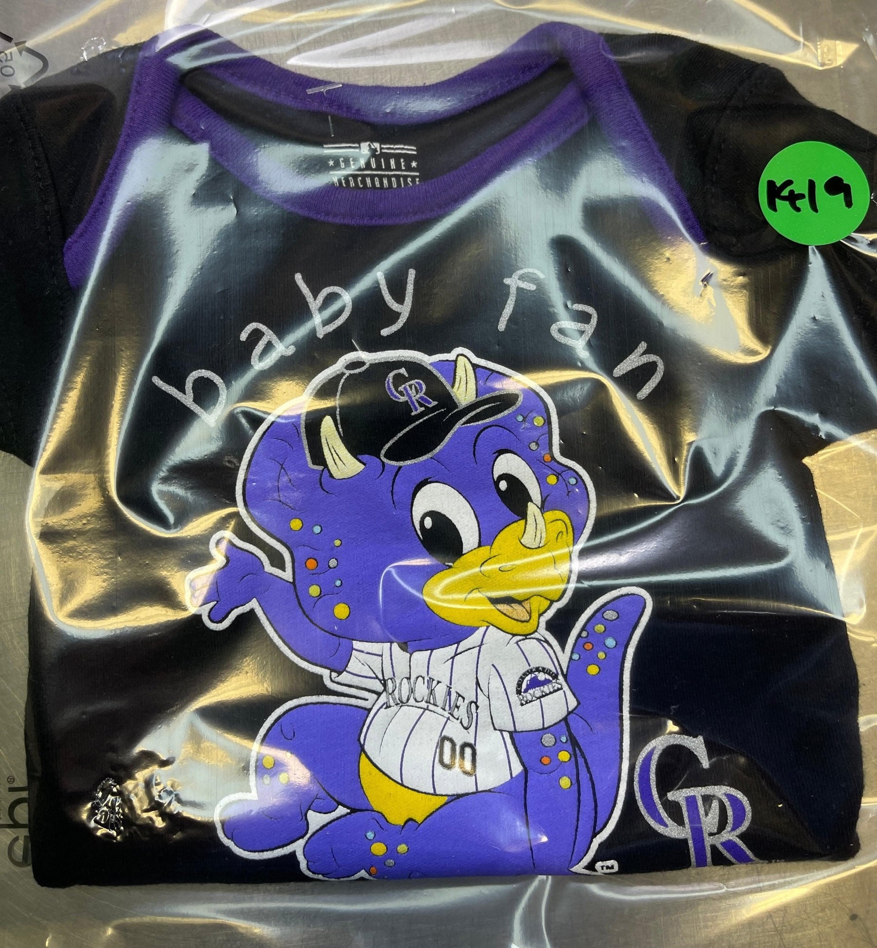 MLB Colorado Rockies Black Bodysuit 0-3 months
