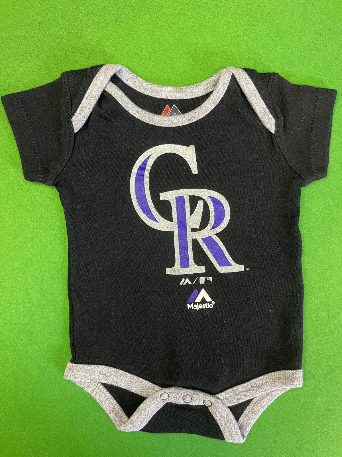 MLB Colorado Rockies Black Bodysuit 0-3 months