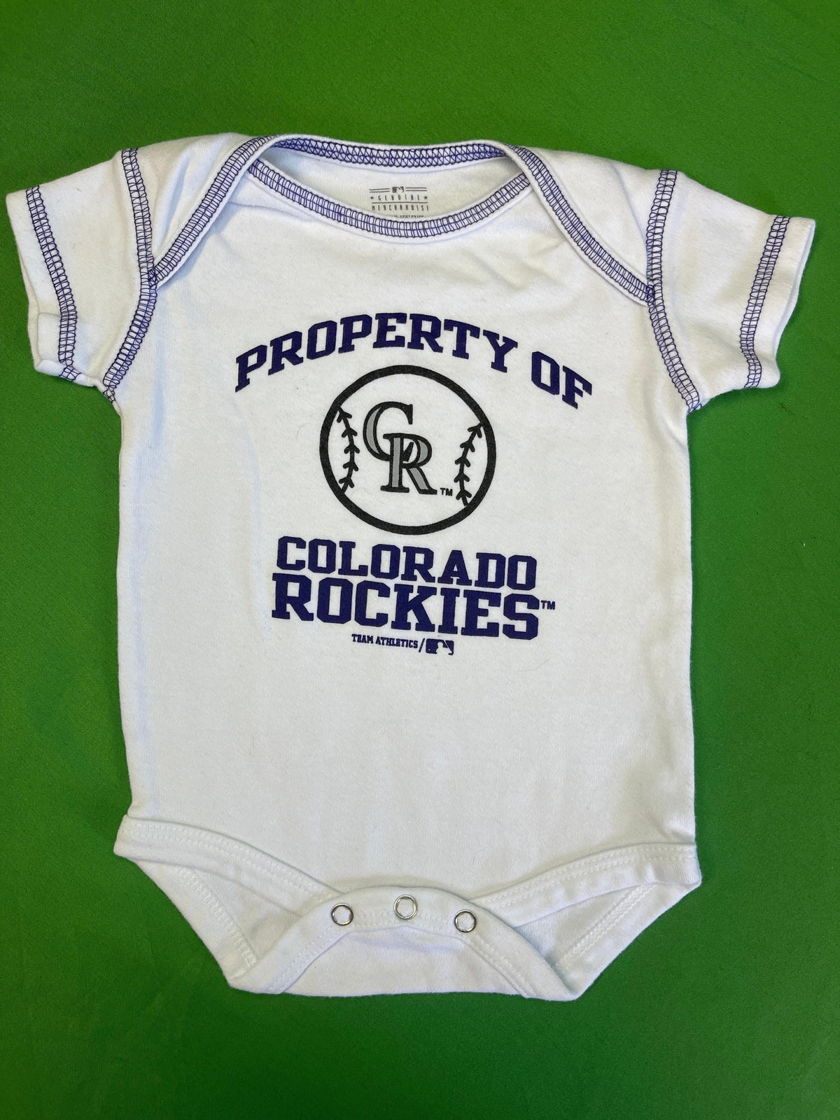 MLB Colorado Rockies White Bodysuit 0-3 months