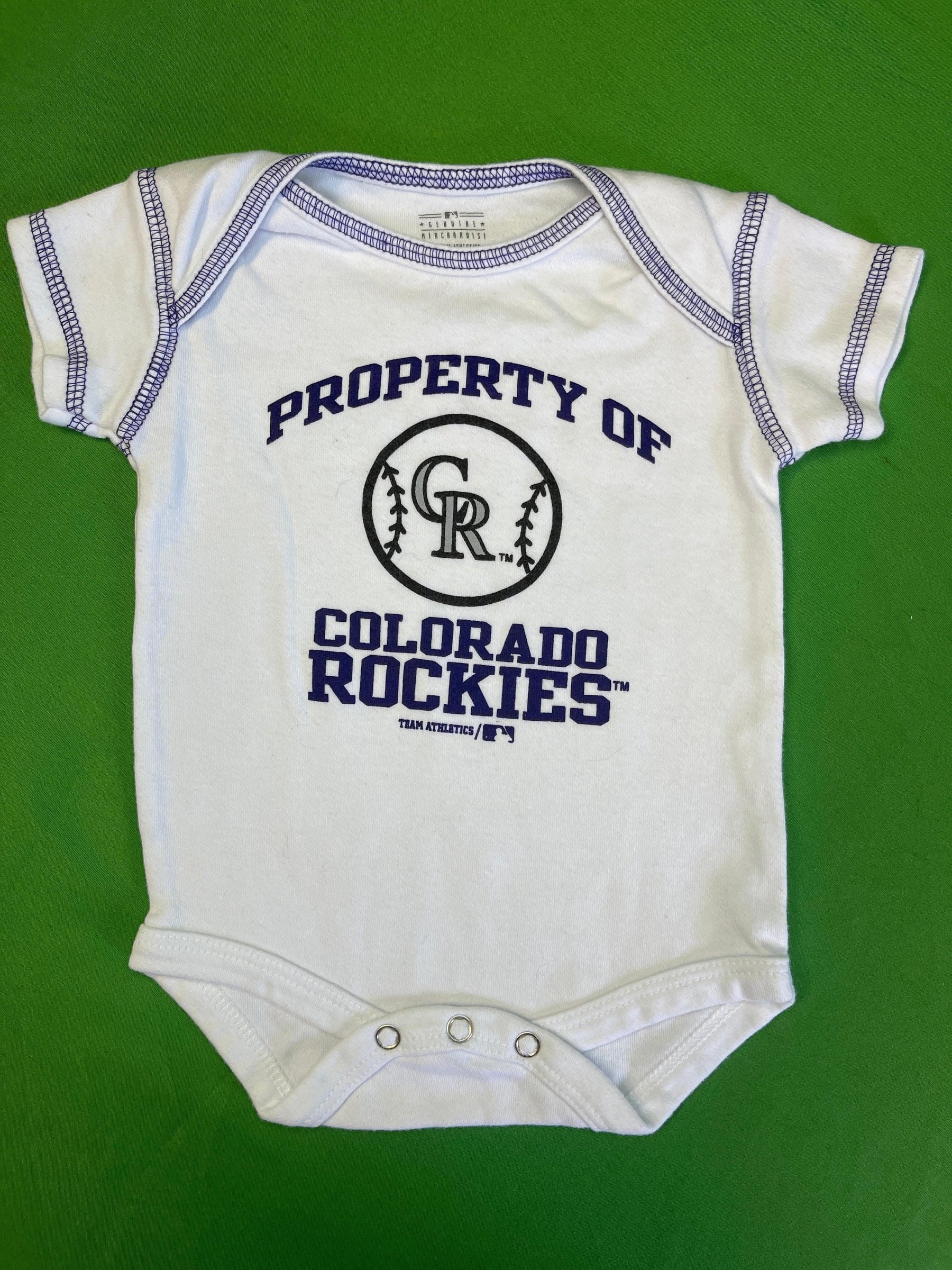 MLB Colorado Rockies White Bodysuit 0-3 months