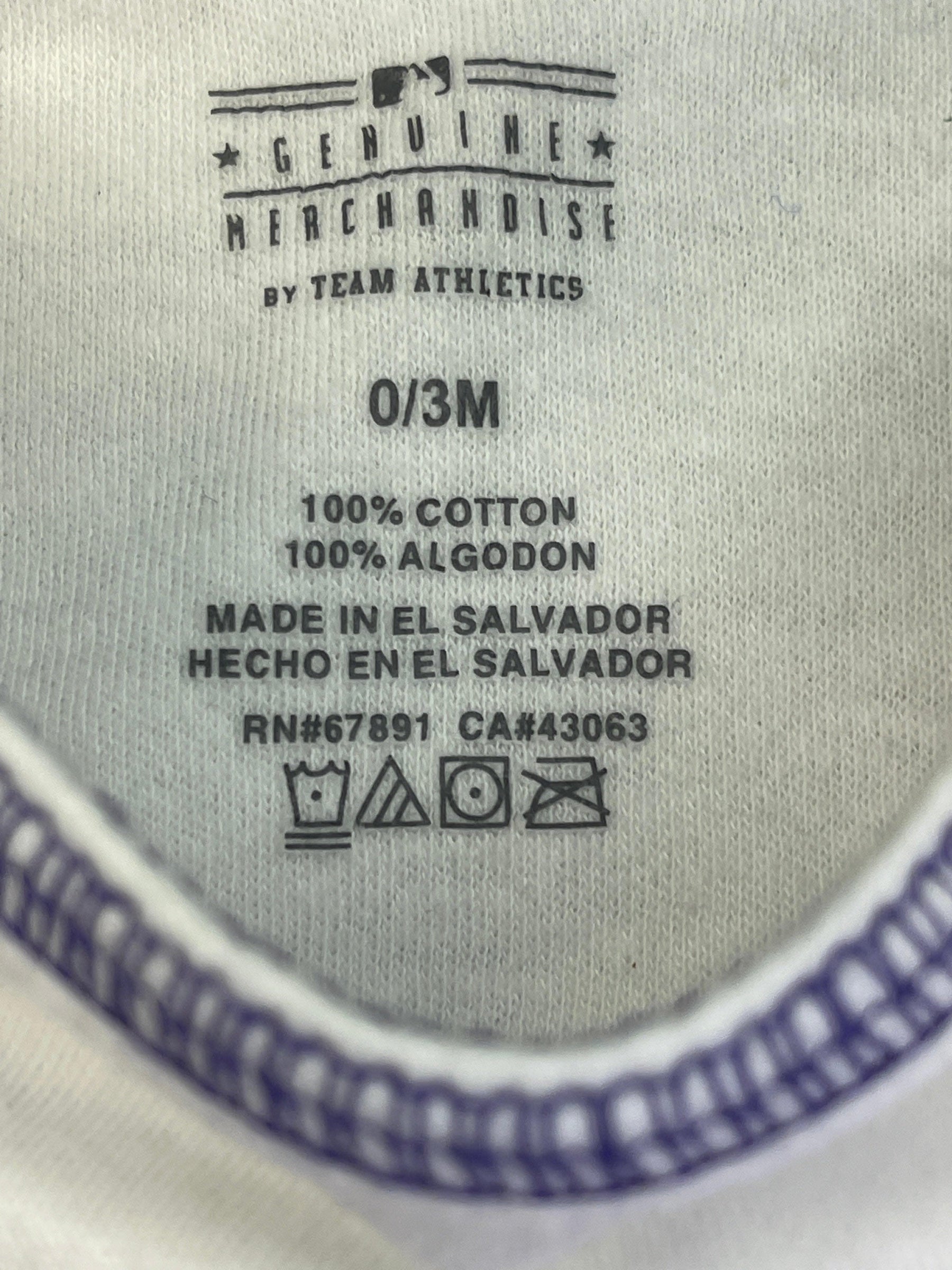 MLB Colorado Rockies White Bodysuit 0-3 months