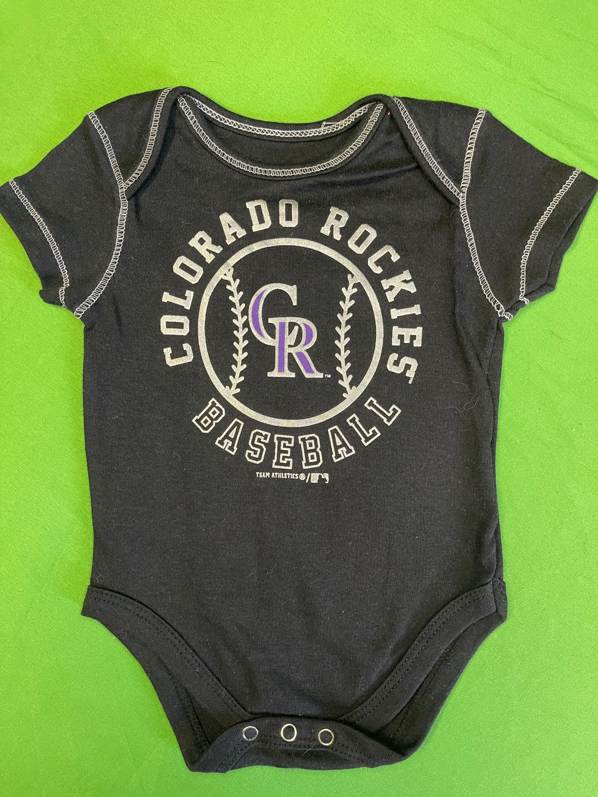 MLB Colorado Rockies Black Bodysuit 3-6 months