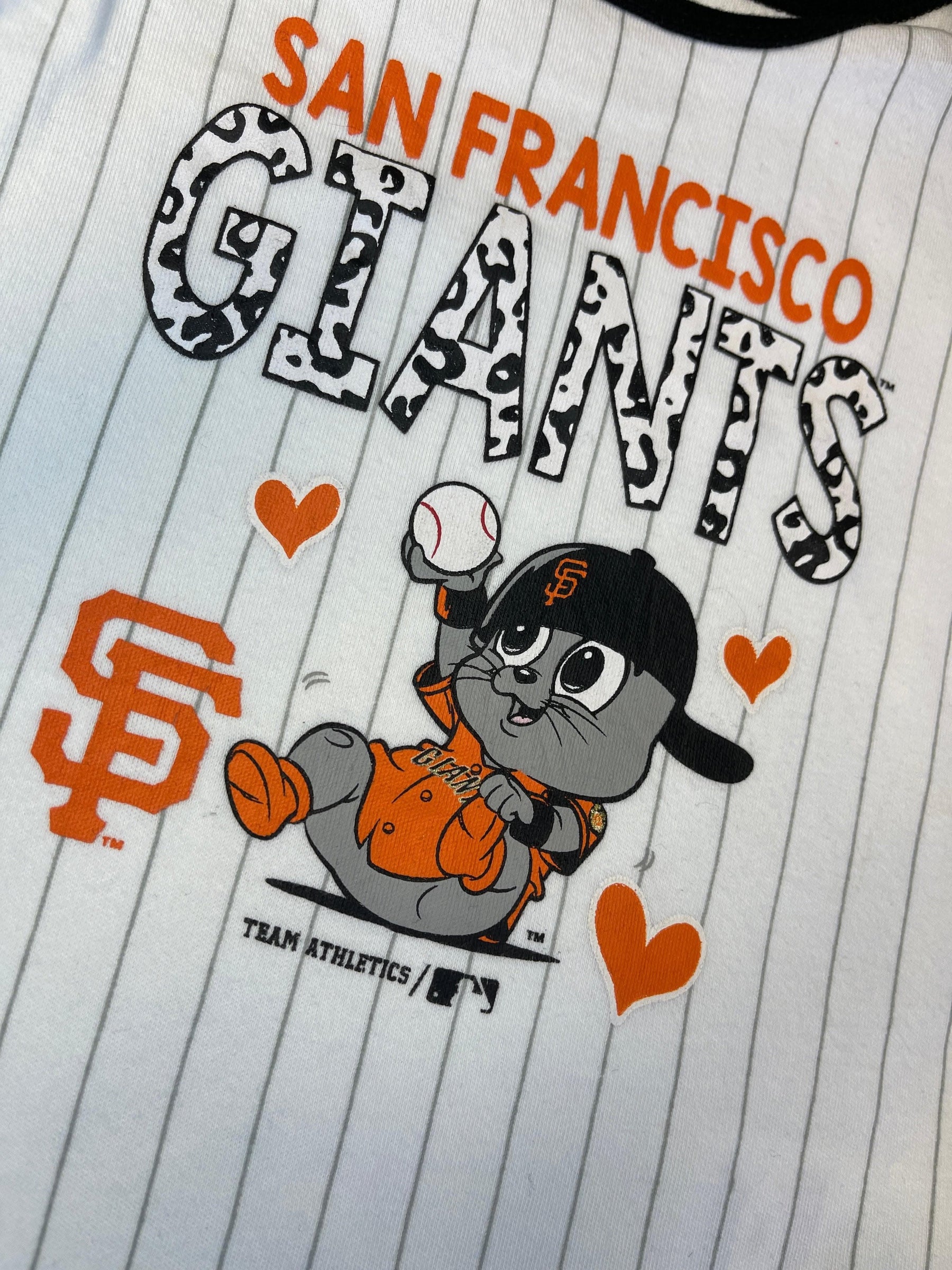 MLB San Francisco Giants White Pinstripe Bodysuit 6-9 months