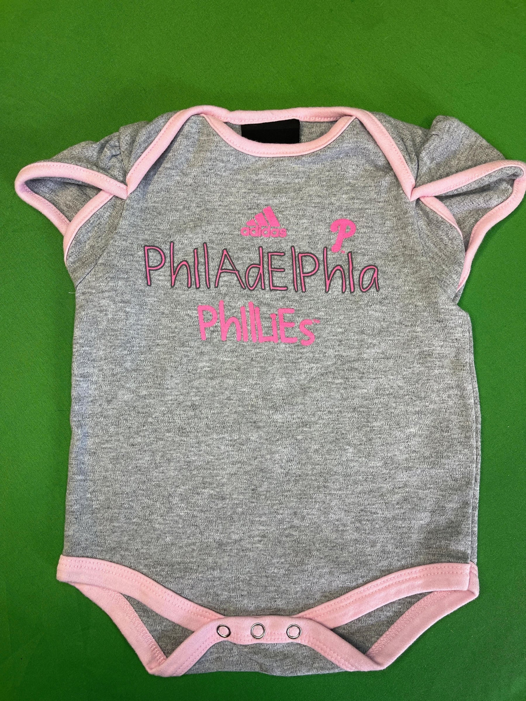 MLB Philadelphia Phillies Adidas Grey Bodysuit/Vest 6-9 months