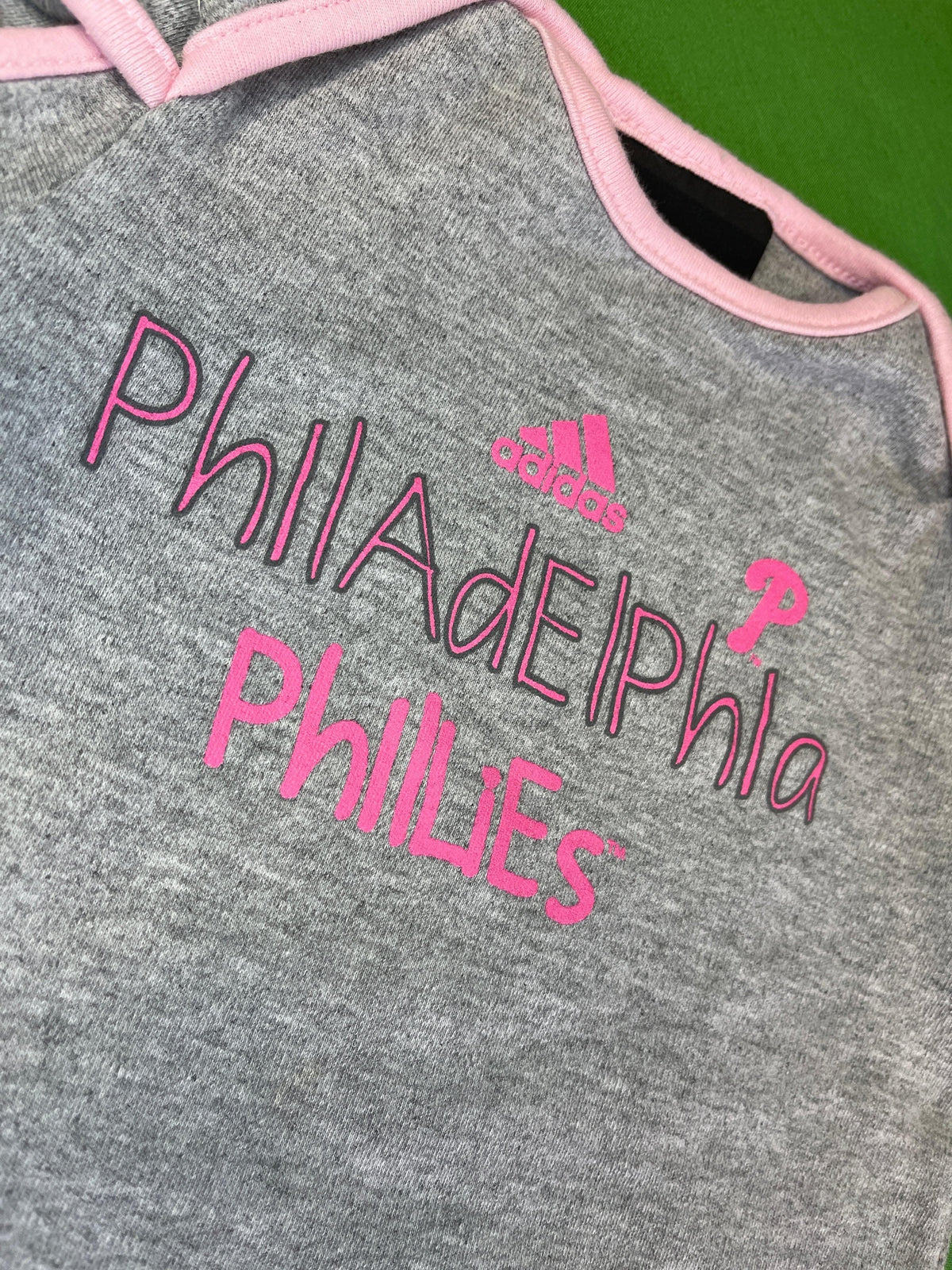 MLB Philadelphia Phillies Adidas Grey Bodysuit/Vest 6-9 months