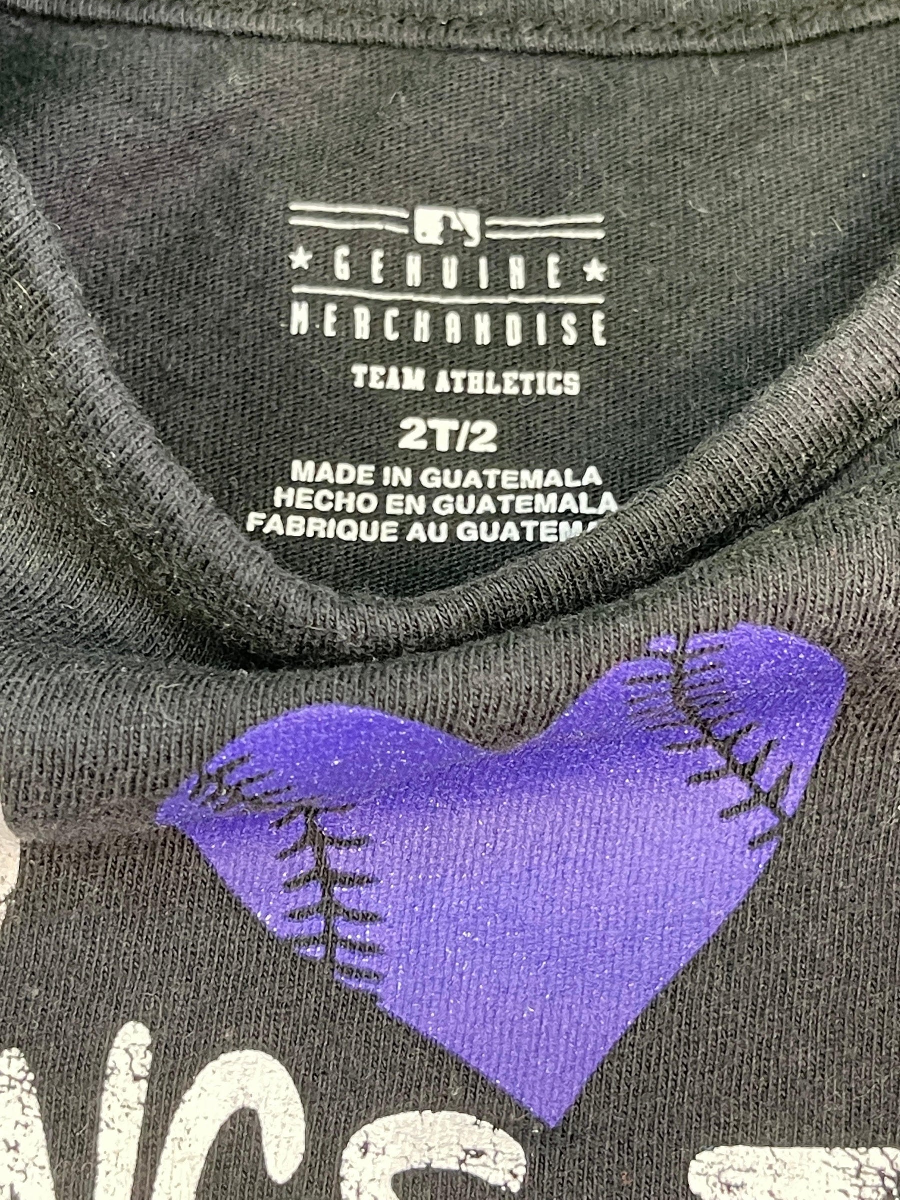 MLB Colorado Rockies Girls Black T-shirt Toddler 2T